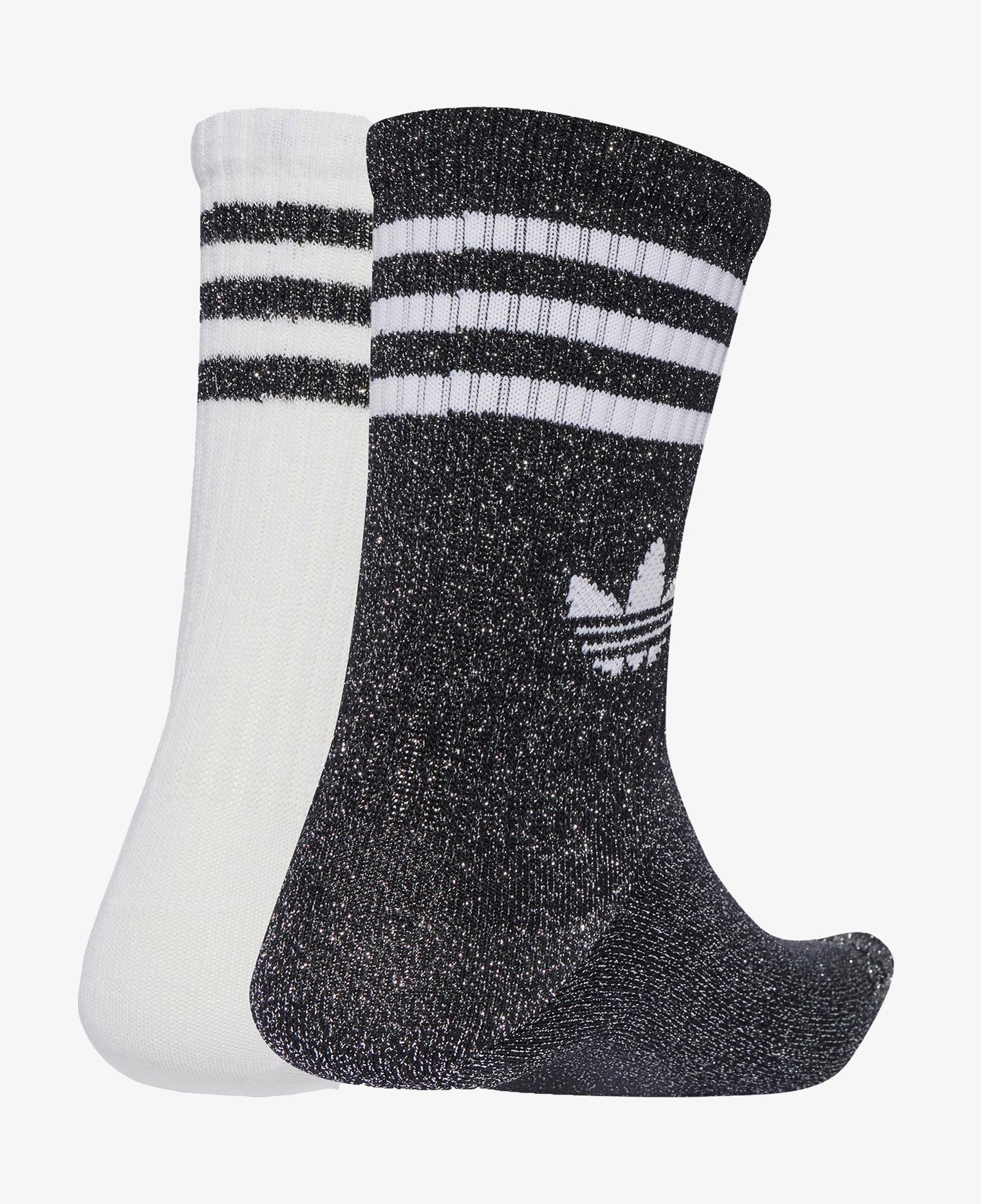 adidas 3-Stripes Glitter Crew 2 Unisex Siyah Çorap