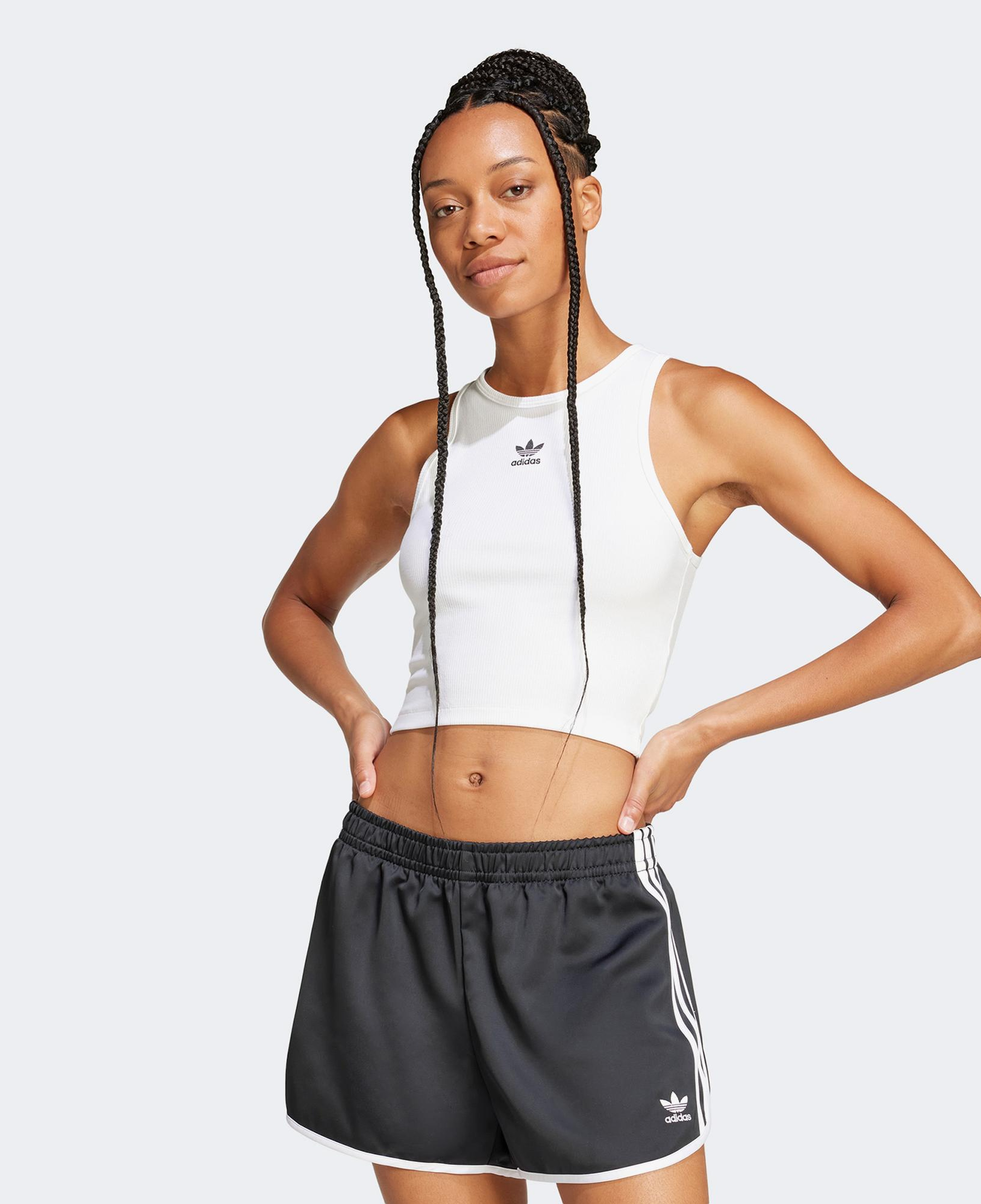 adidas Essentials Rib Kadın Beyaz Kolsuz T-Shirt