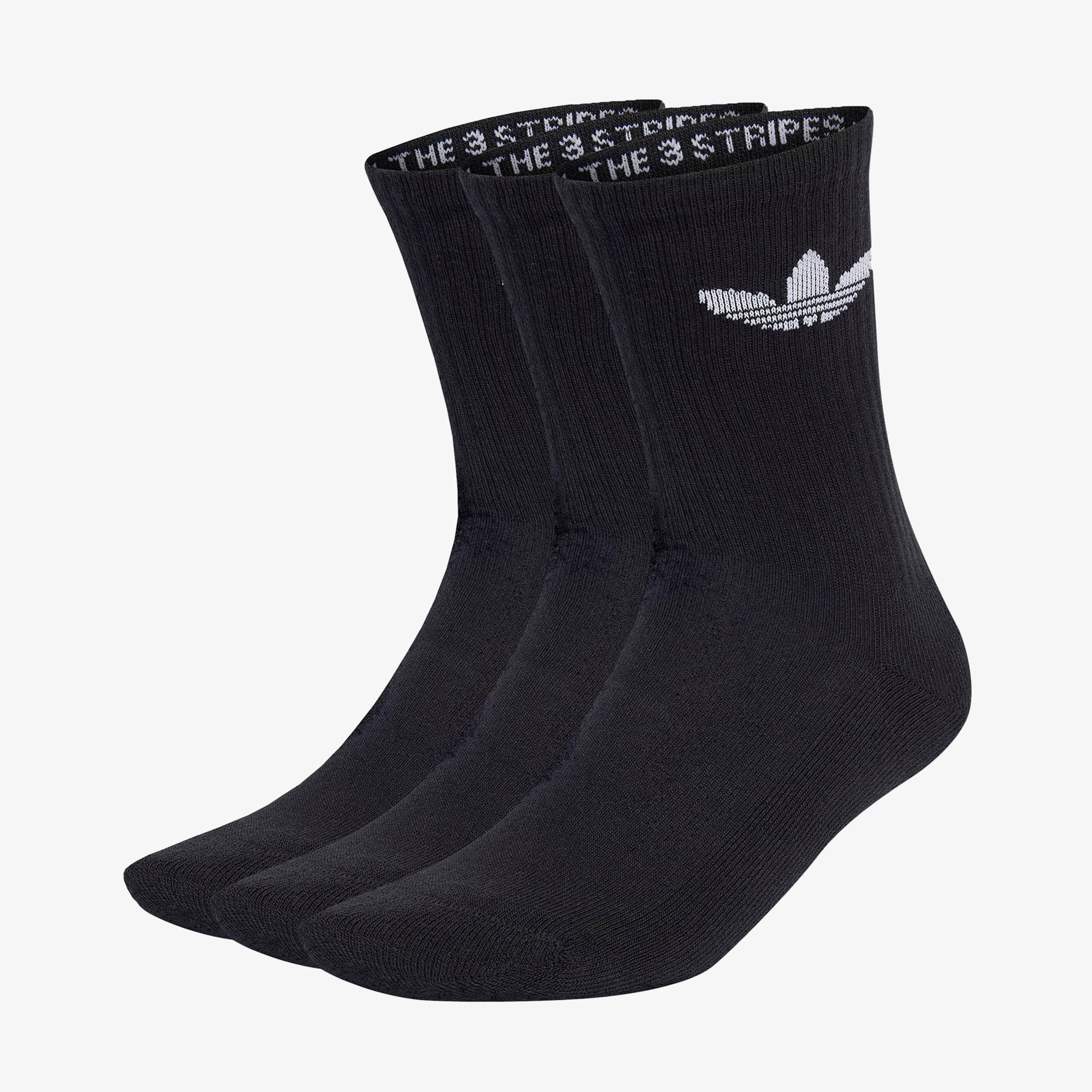 adidas Trefoil Cushion Crew 3' lü Unisex Siyah Çorap