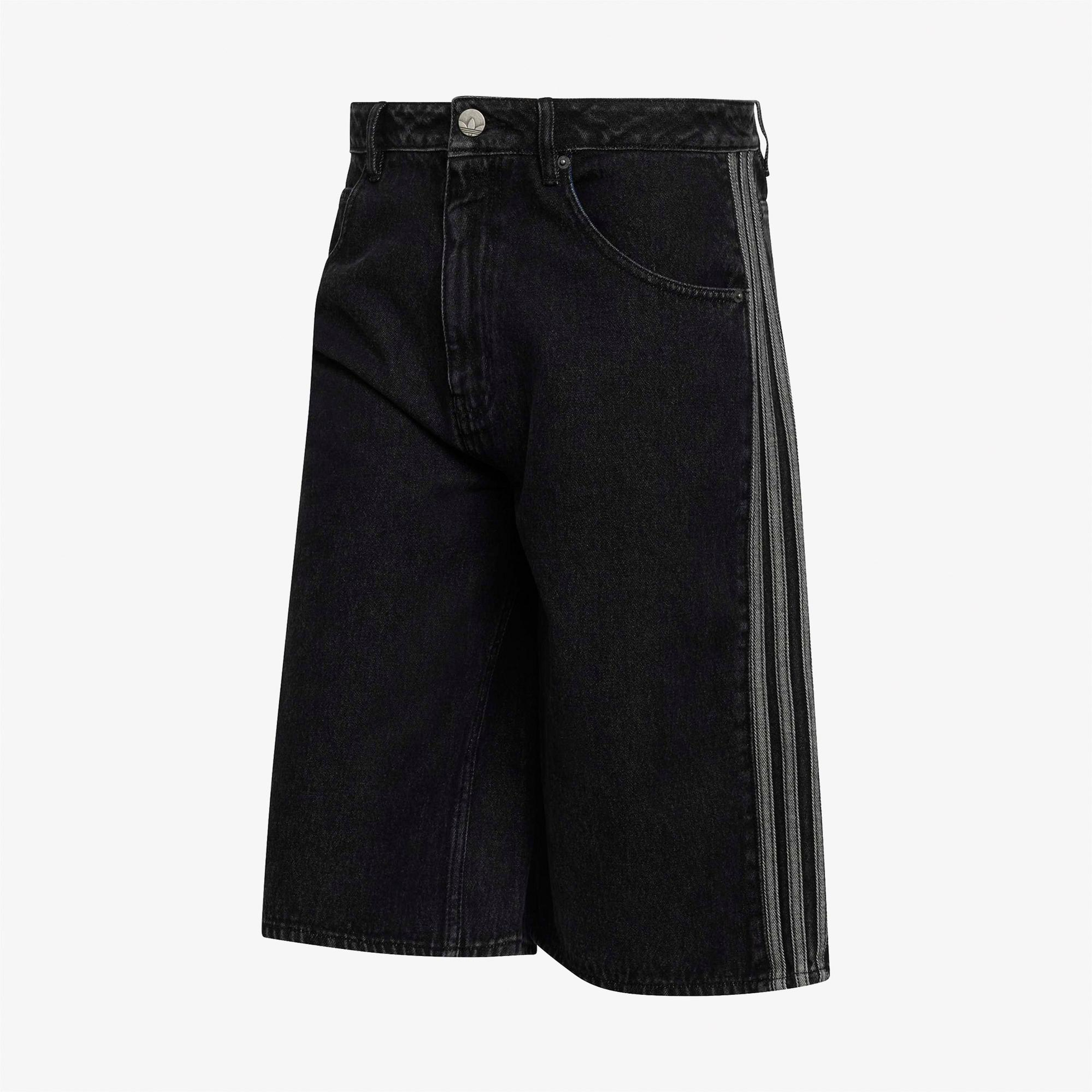 adidas Firebird Adicolor Denim Erkek Siyah Şort