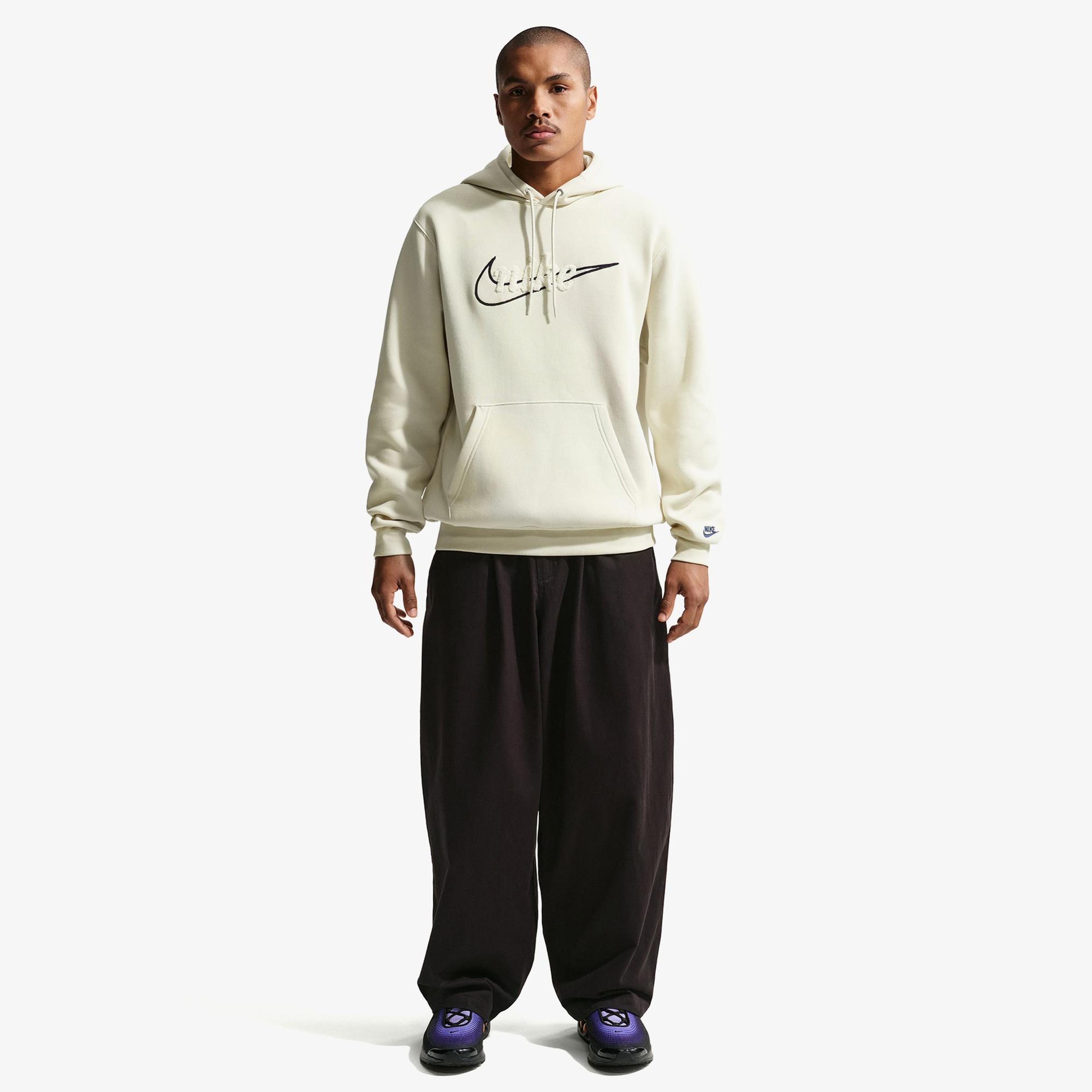 Nike Sportswear Club Erkek Krem Rengi Hoodie