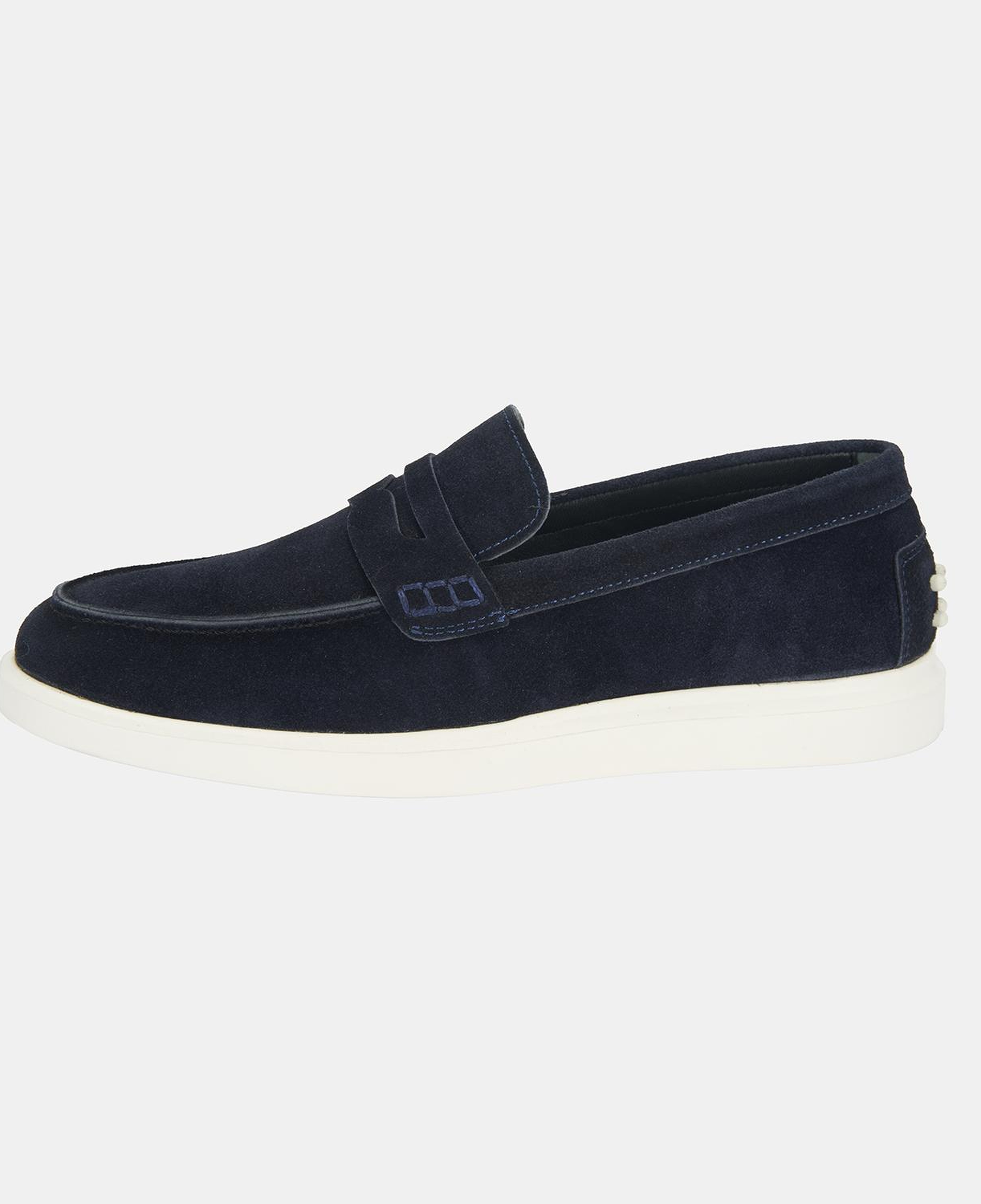 Erkek Lacivert Slip-On Süet Loafer