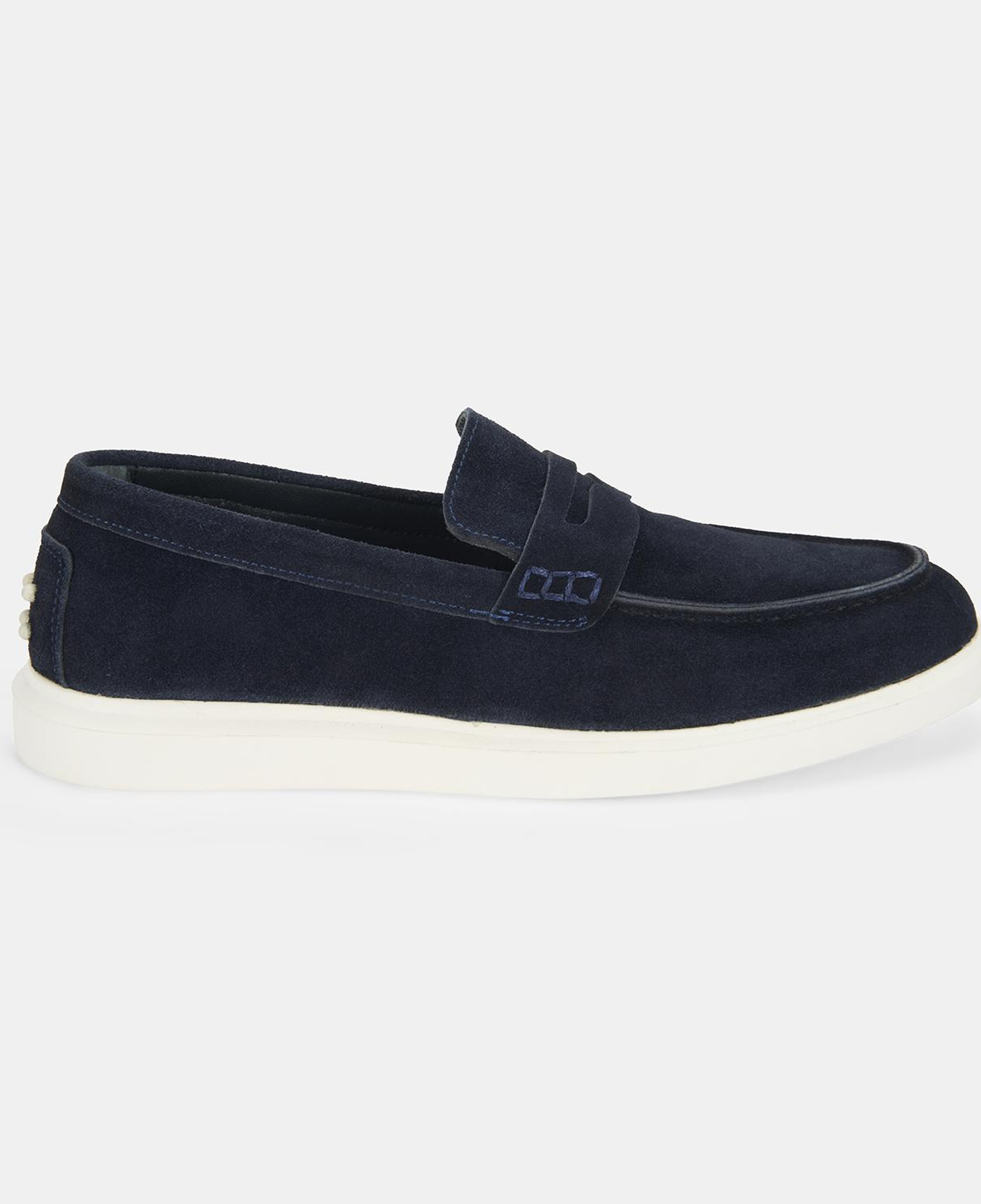 Erkek Lacivert Slip-On Süet Loafer