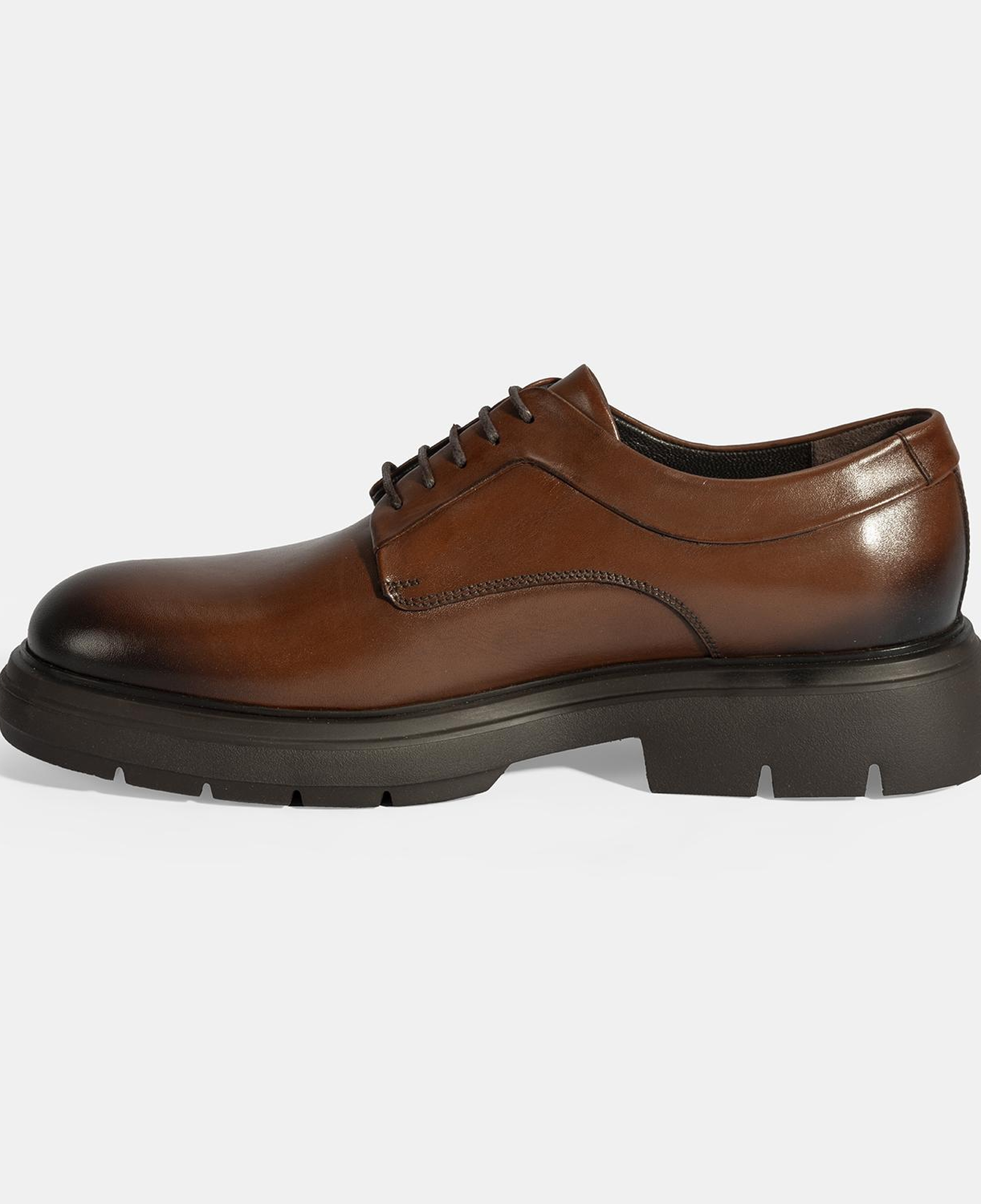 Erkek Taba Bağcıklı Deri Klasik Ayakkabı