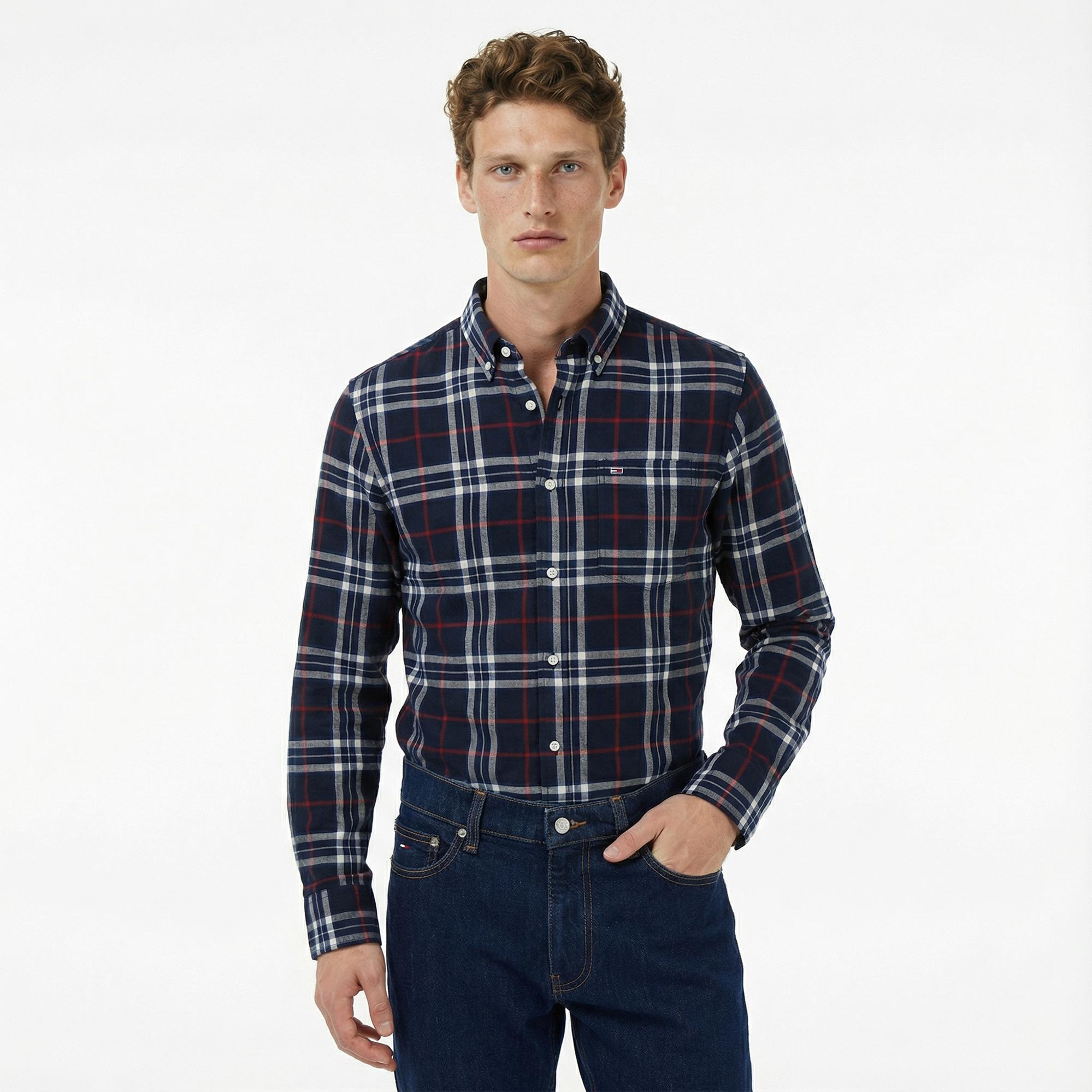 Tommy Hilfiger Ryan Slim Di4156 Erkek Koyu Mavi Straight Jean