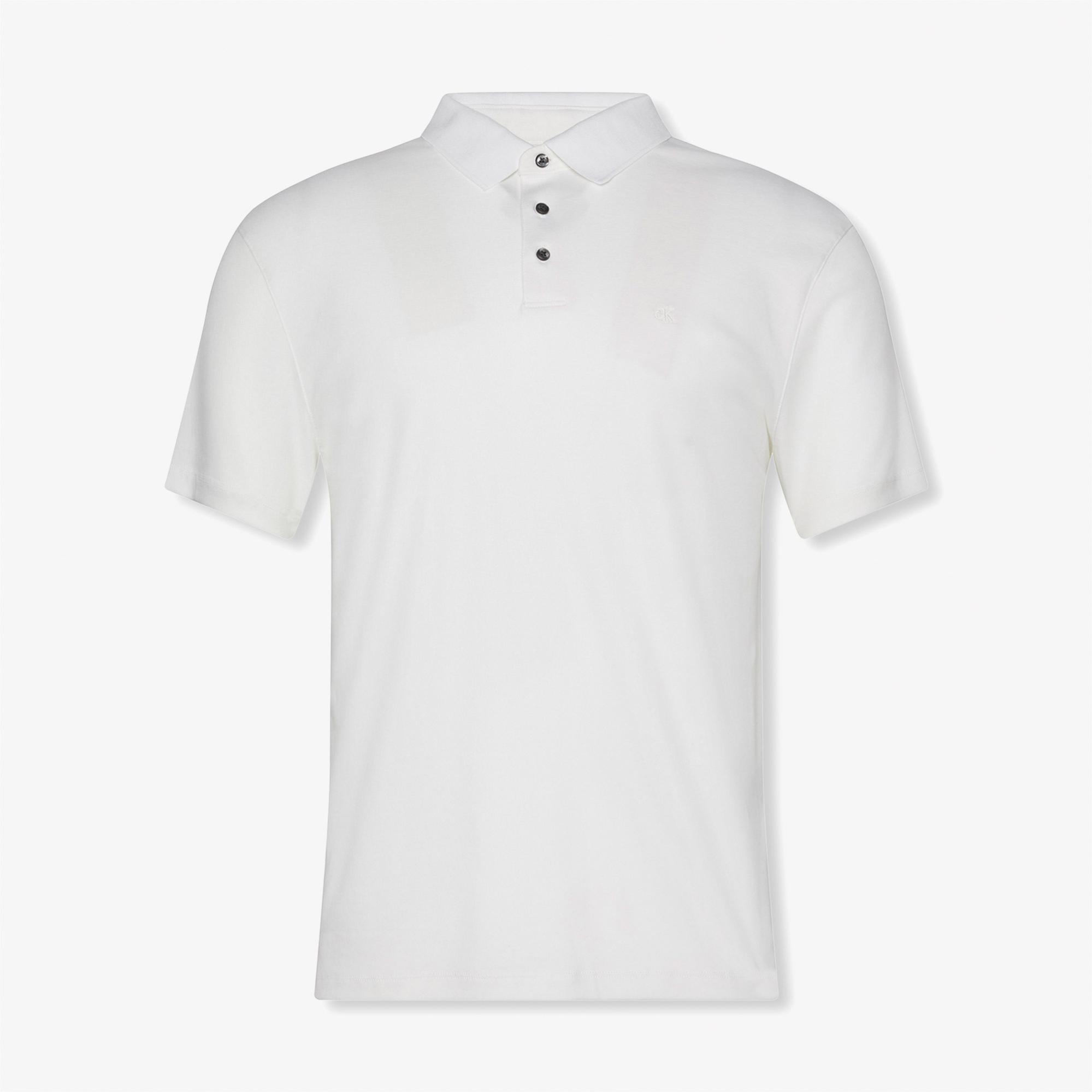 Calvin Klein Supima Erkek Beyaz Polo