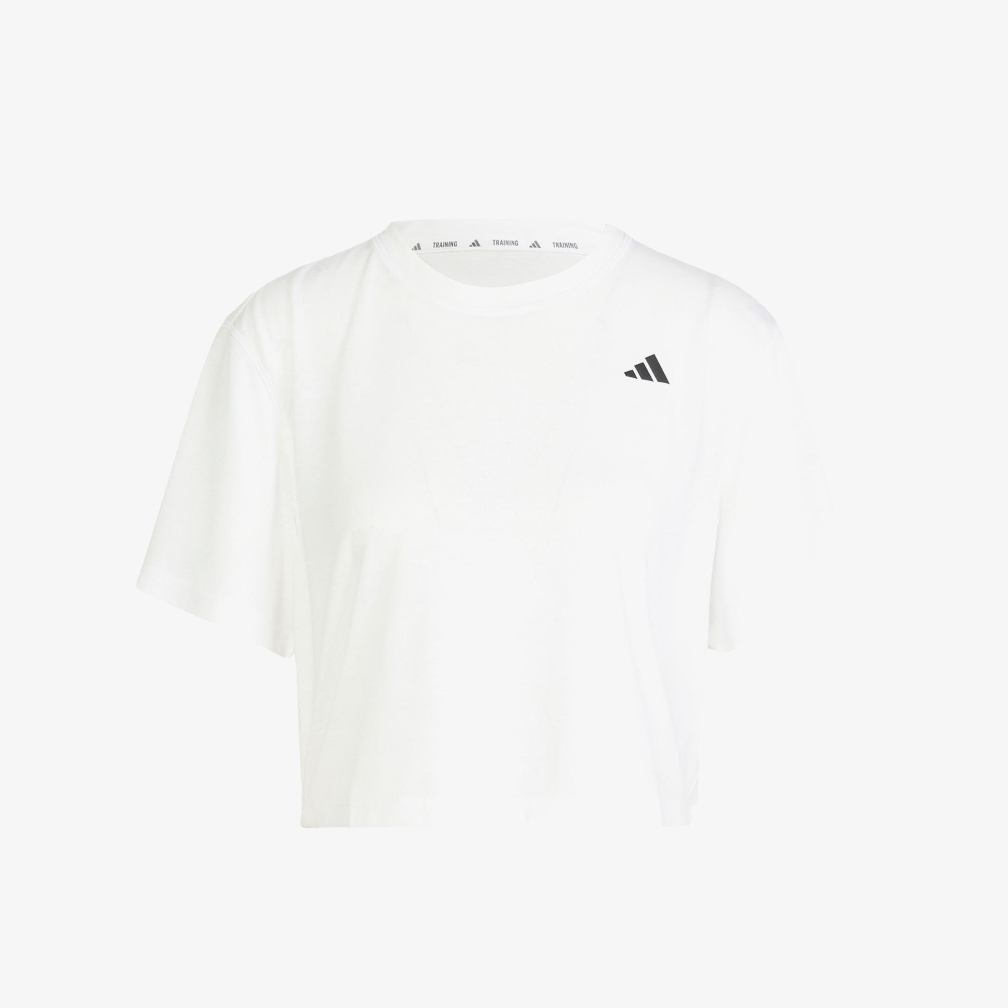 adidas Train Essentials Boxy Workout Kadın Beyaz Crop T-Shirt