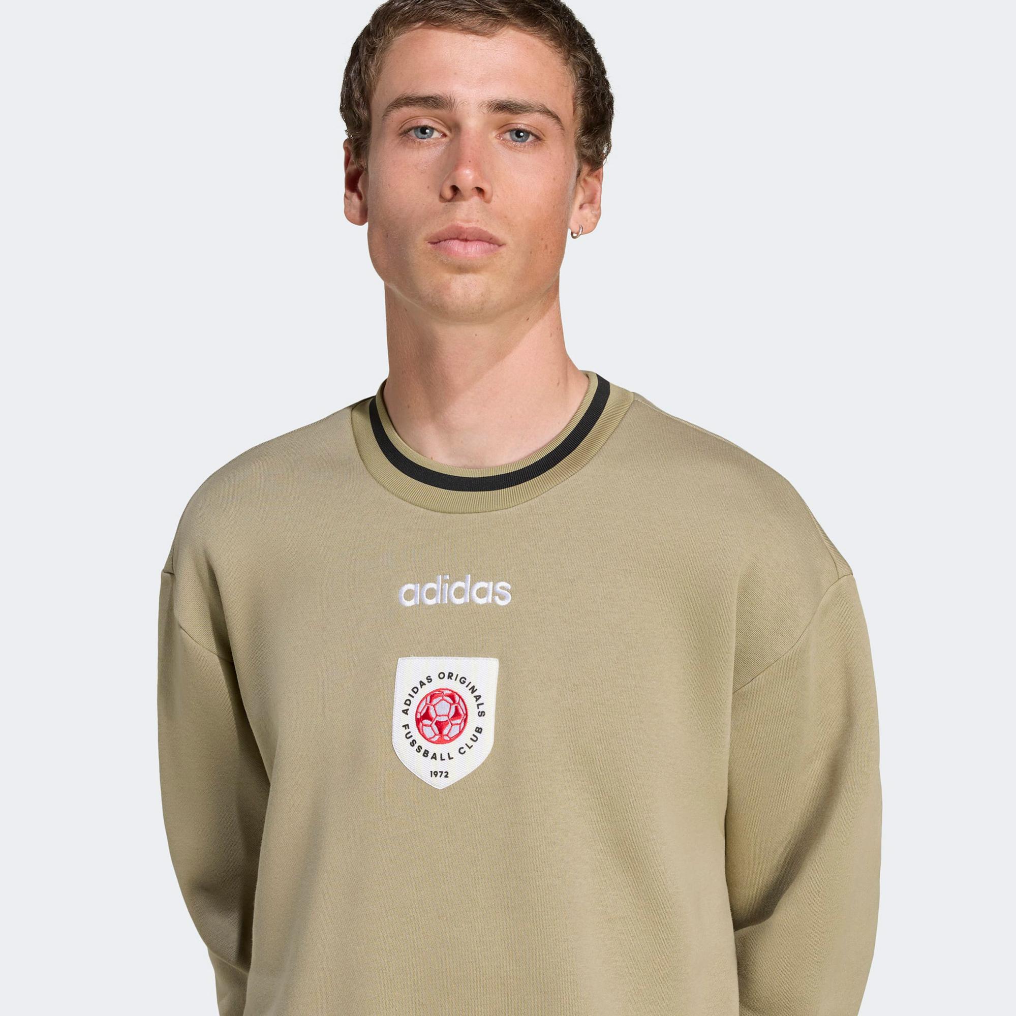 adidas Crewneck Erkek Haki Sweatshirt