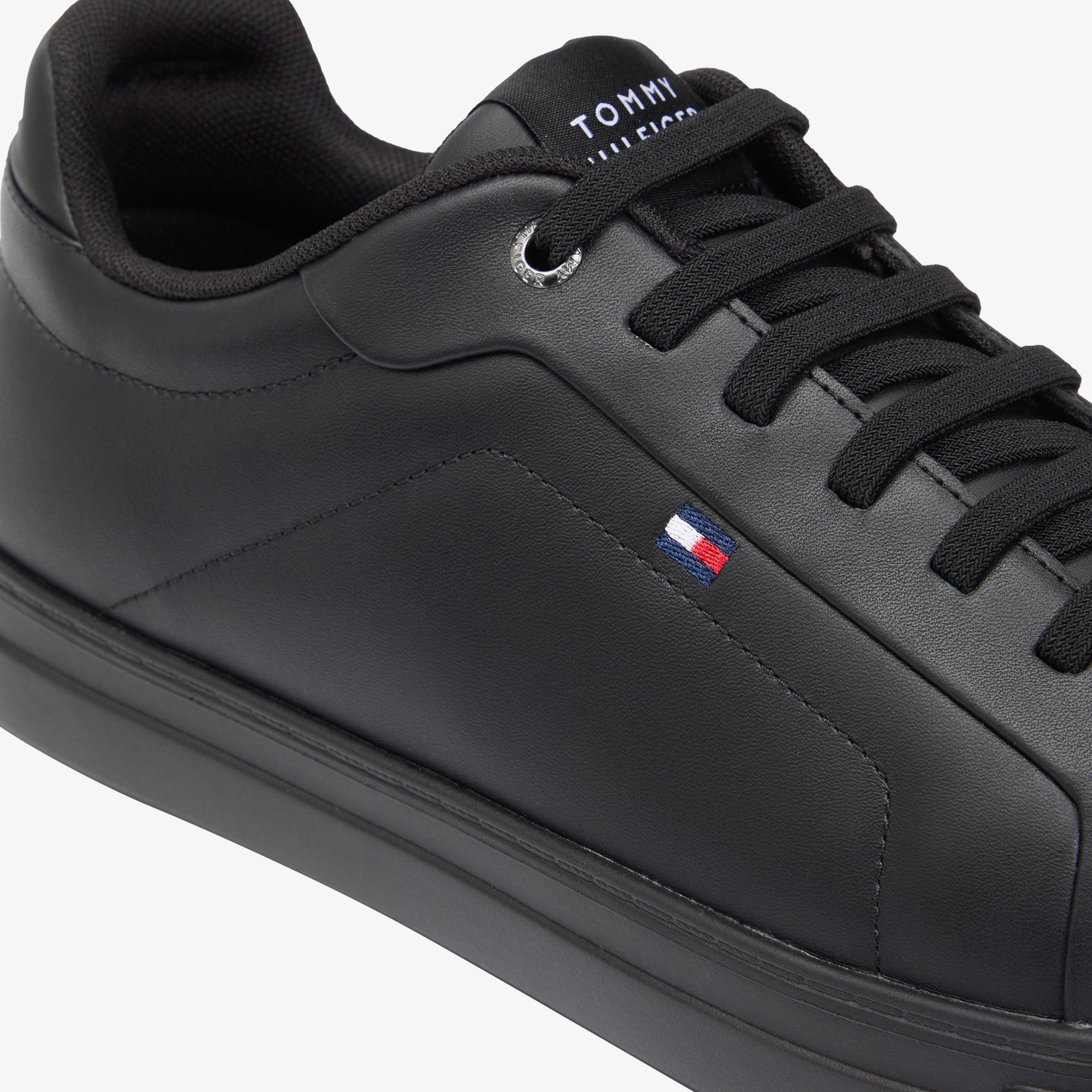 Tommy Hilfiger Icon Court Erkek Siyah Sneaker