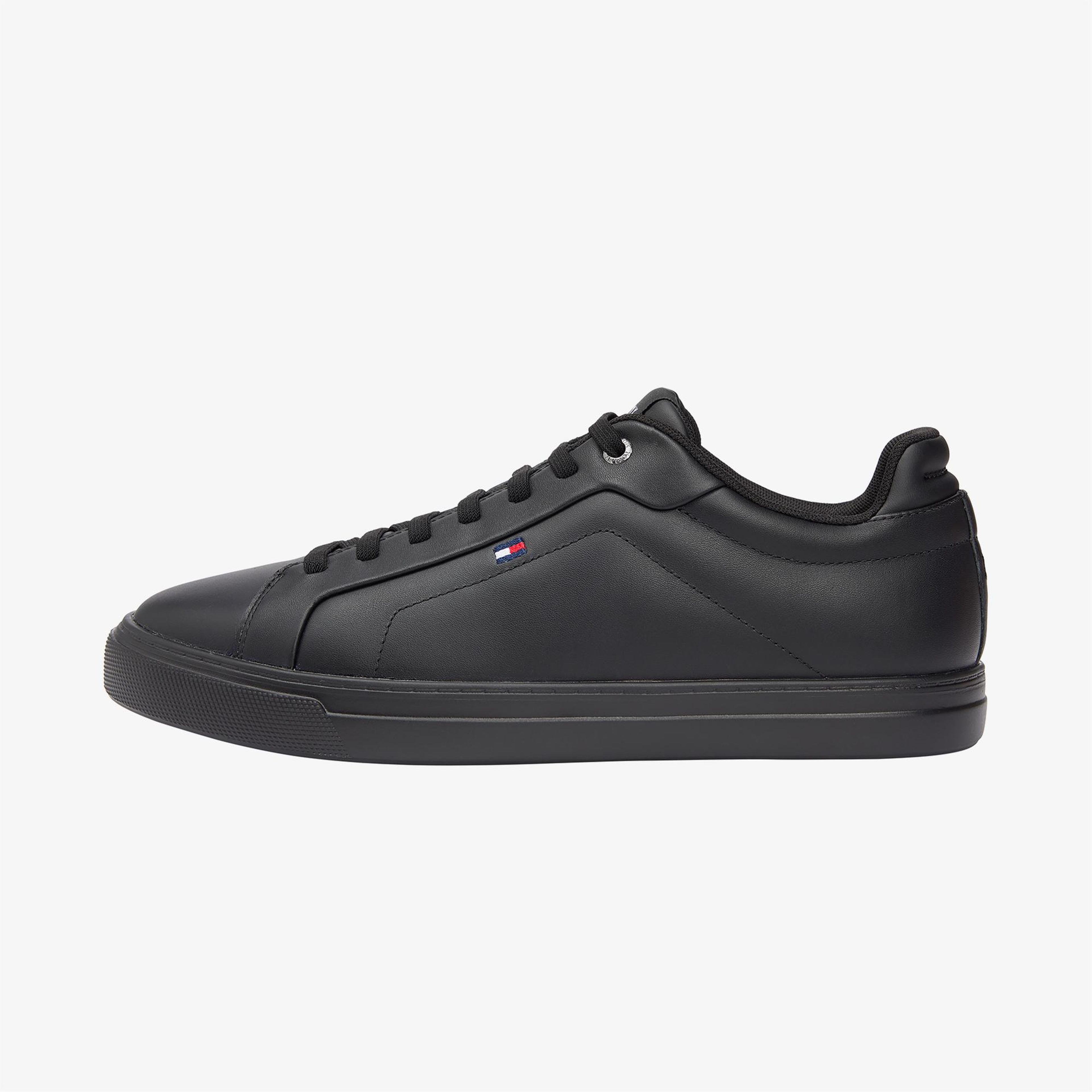 Tommy Hilfiger Icon Court Erkek Siyah Sneaker