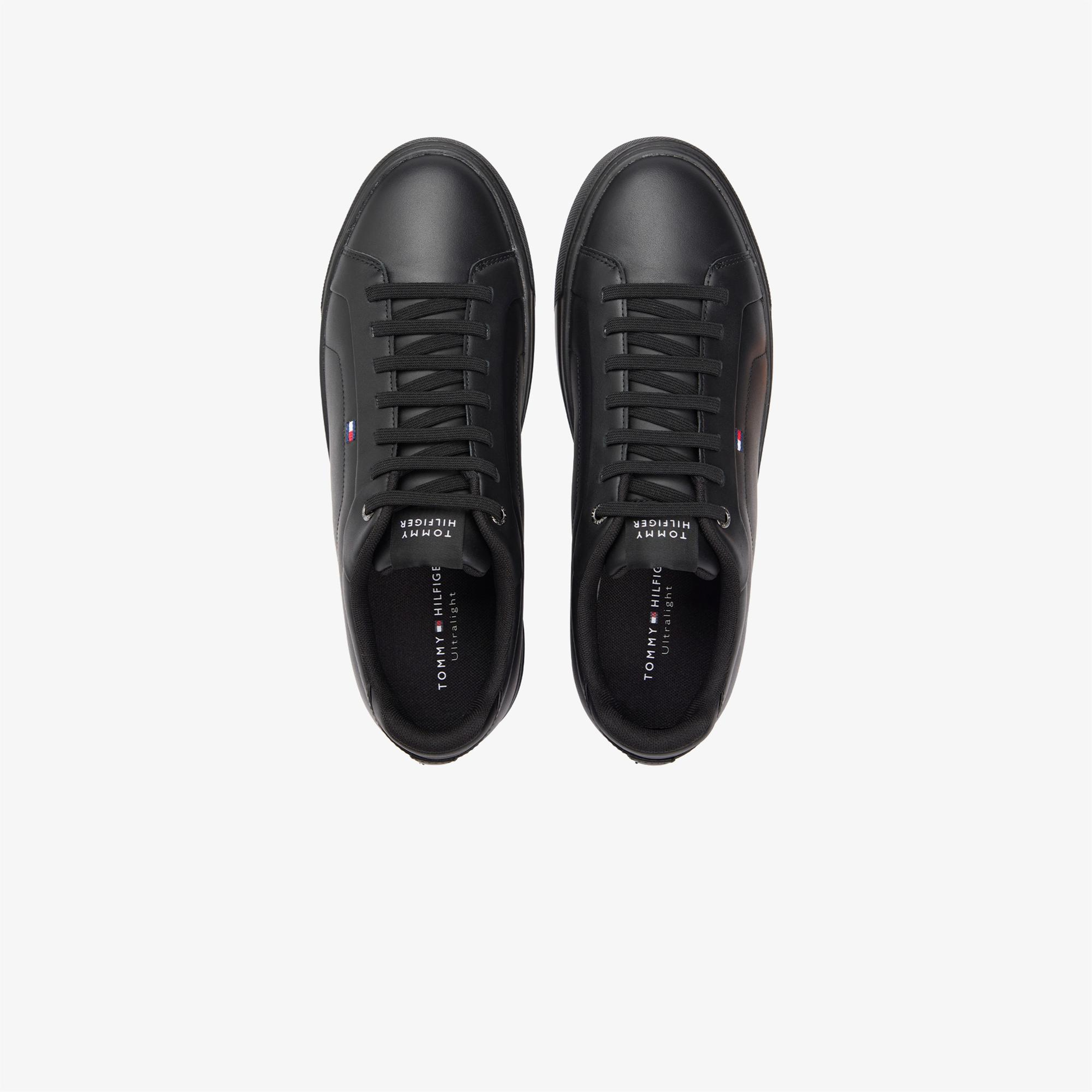 Tommy Hilfiger Icon Court Erkek Siyah Sneaker