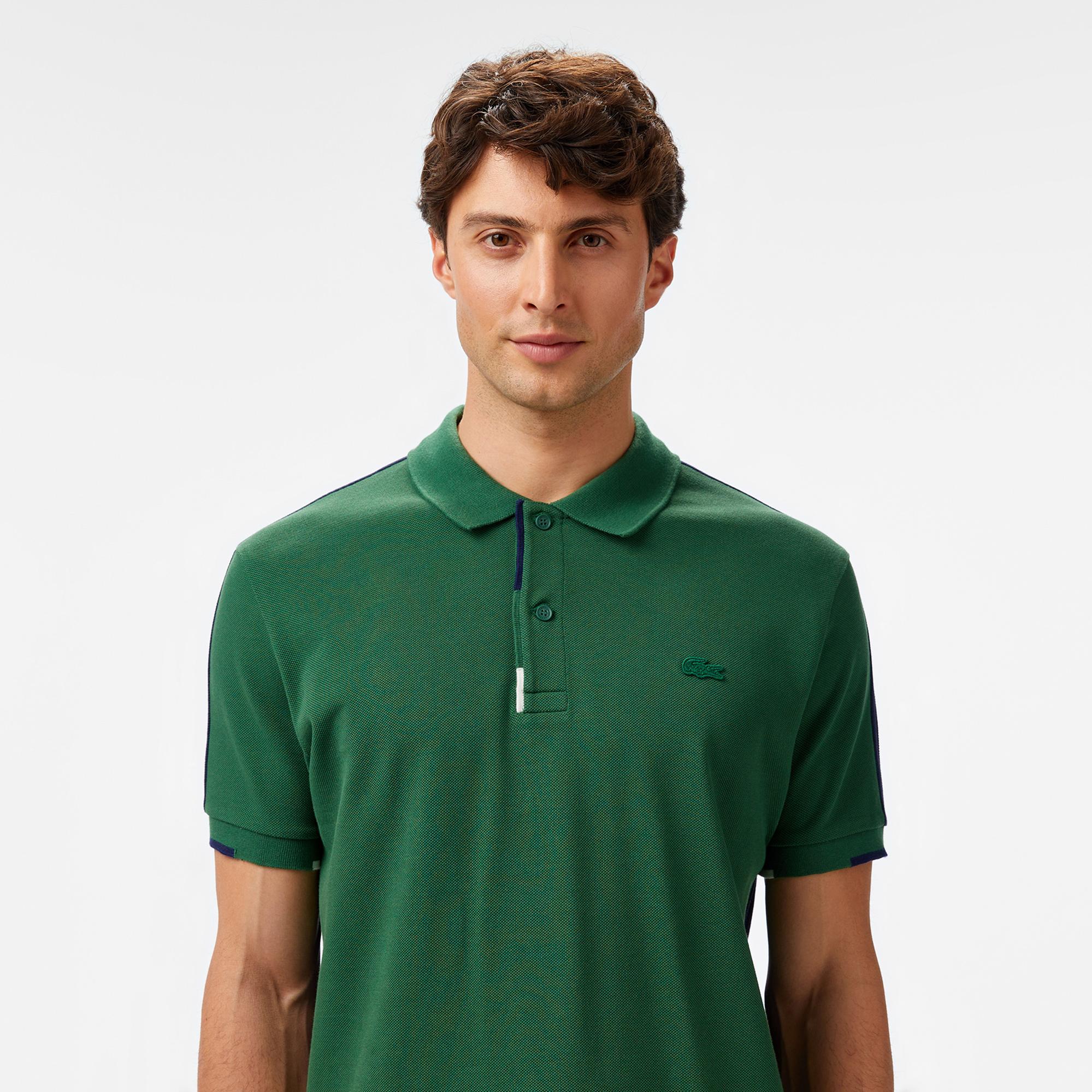 Lacoste Erkek Regular Fit Renk Bloklu Yeşil Polo