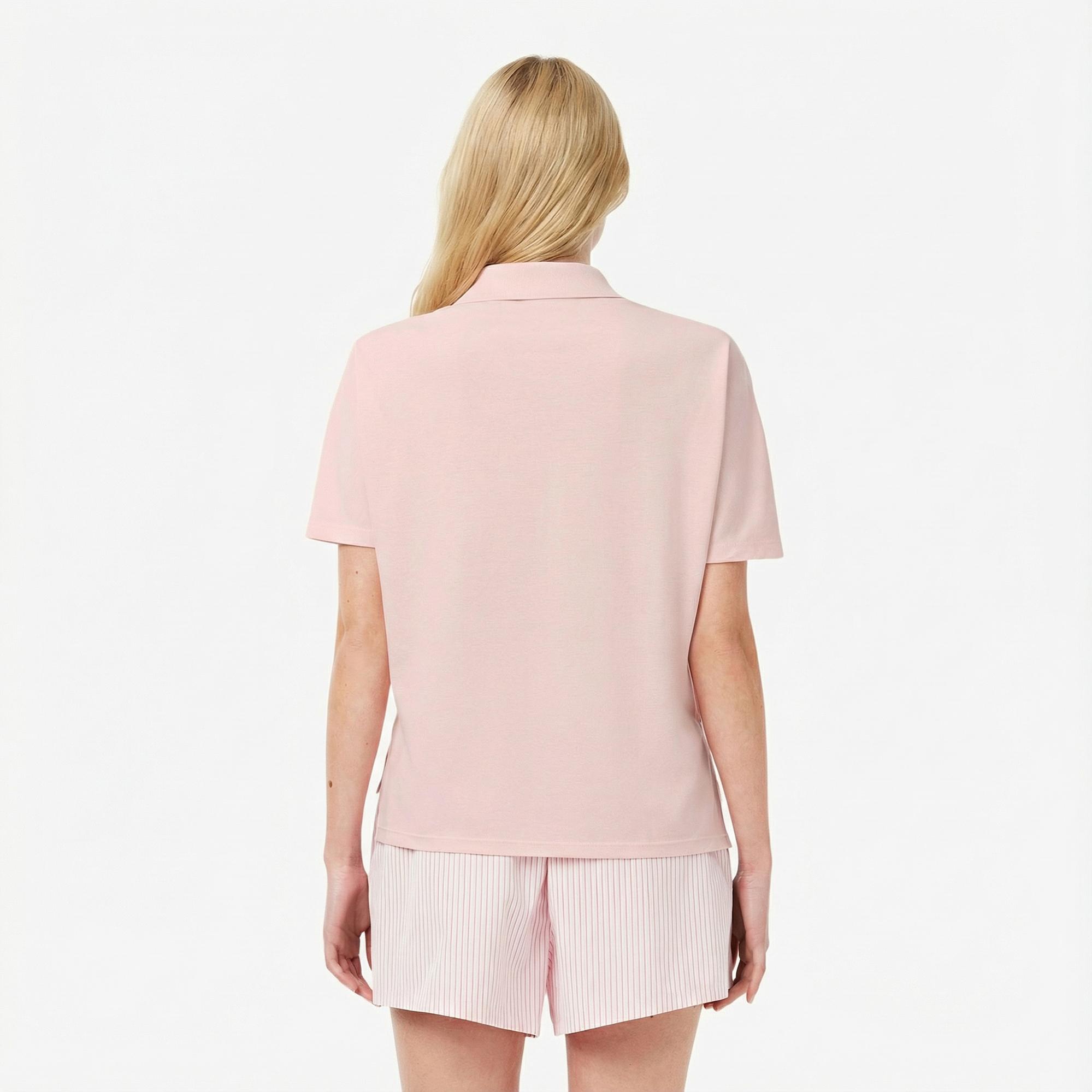 Lacoste Kadın Relaxed Fit Pembe Polo