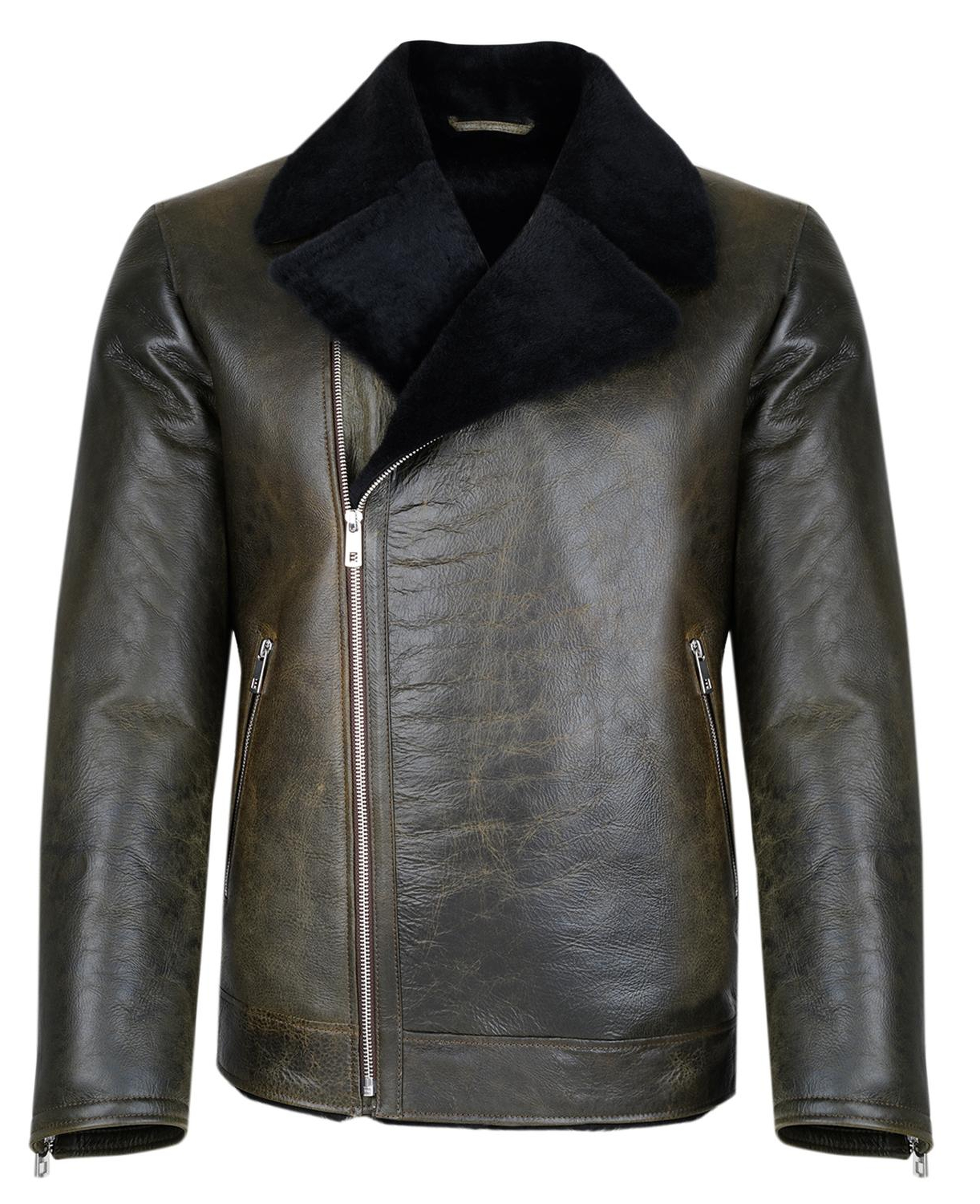 Ariance Siyah Erkek Kürk Mont