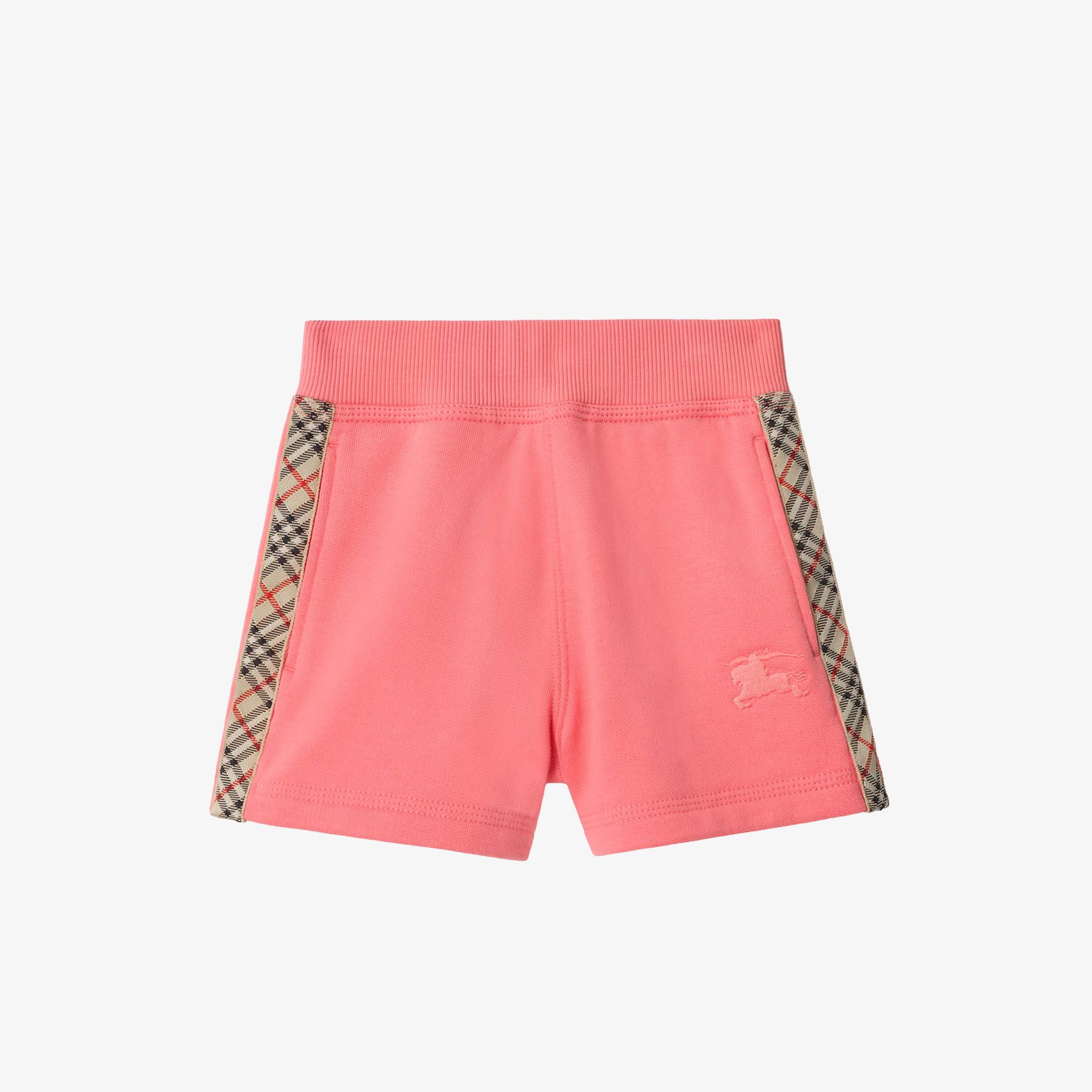Burberry Check Trim Cotton Çocuk Pembe Şort