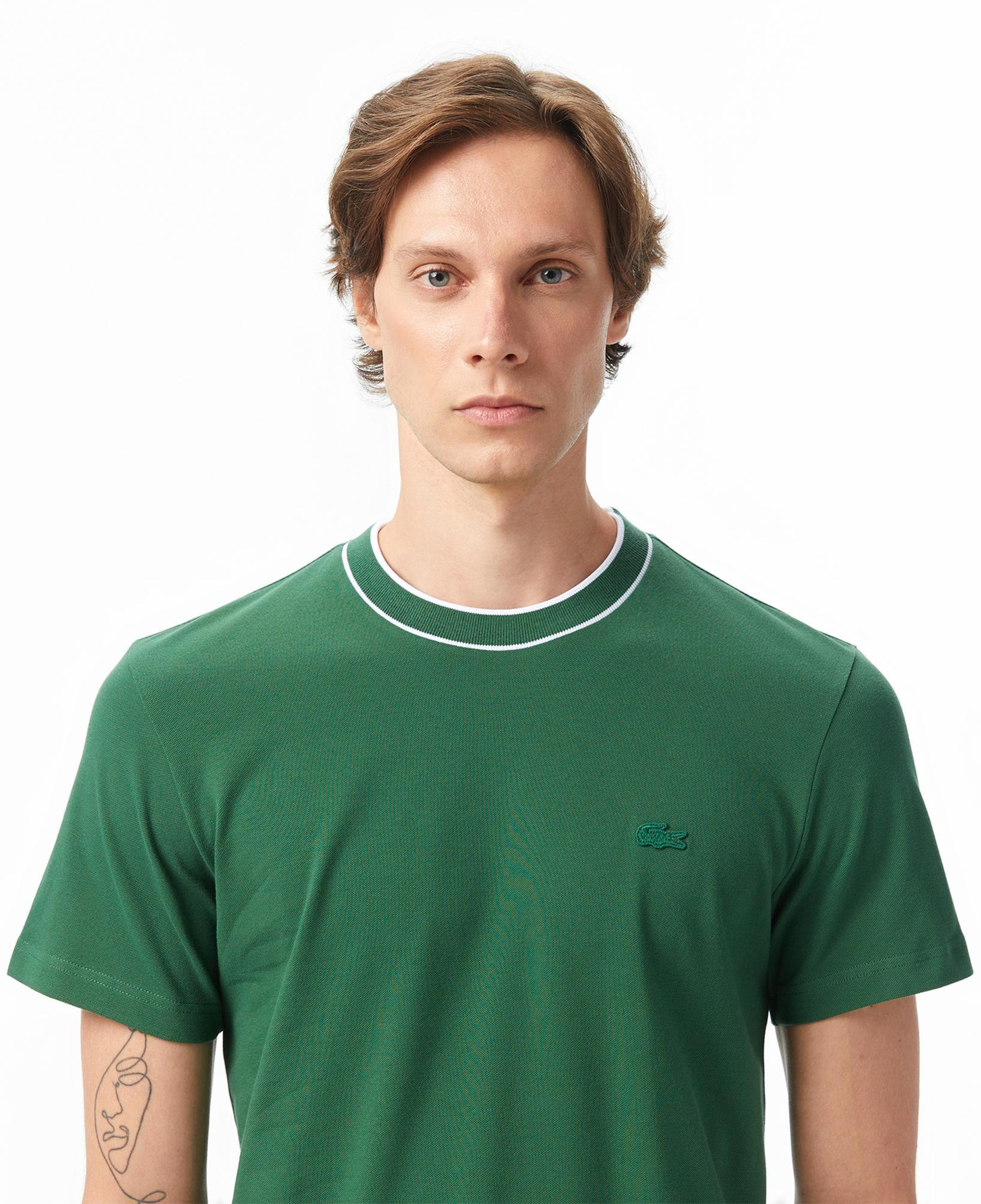 Lacoste Erkek Regular Fit Bisiklet Yaka Yeşil T-Shirt