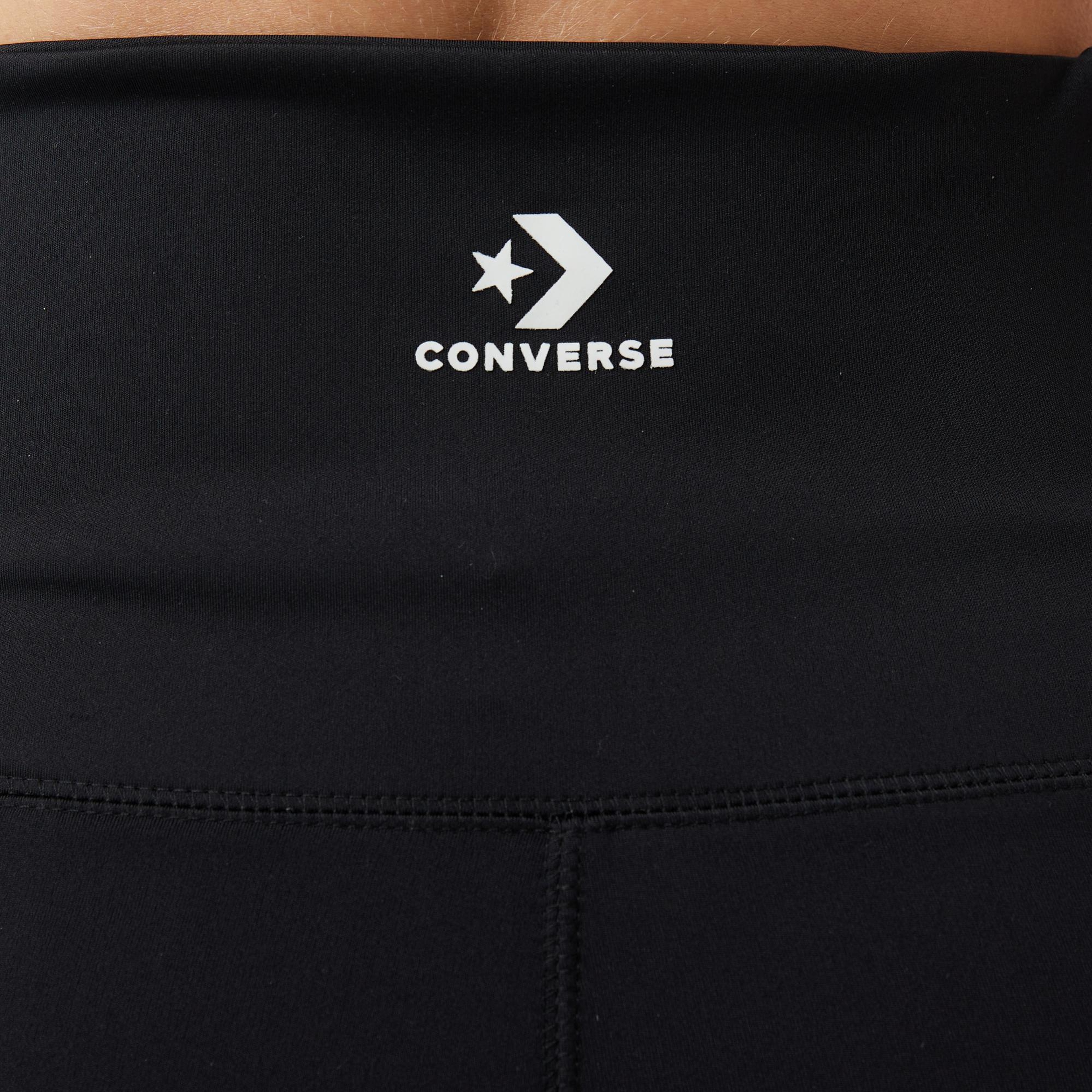 Converse Star Chevron Baskılı Slim Fit Kadın Siyah Tayt