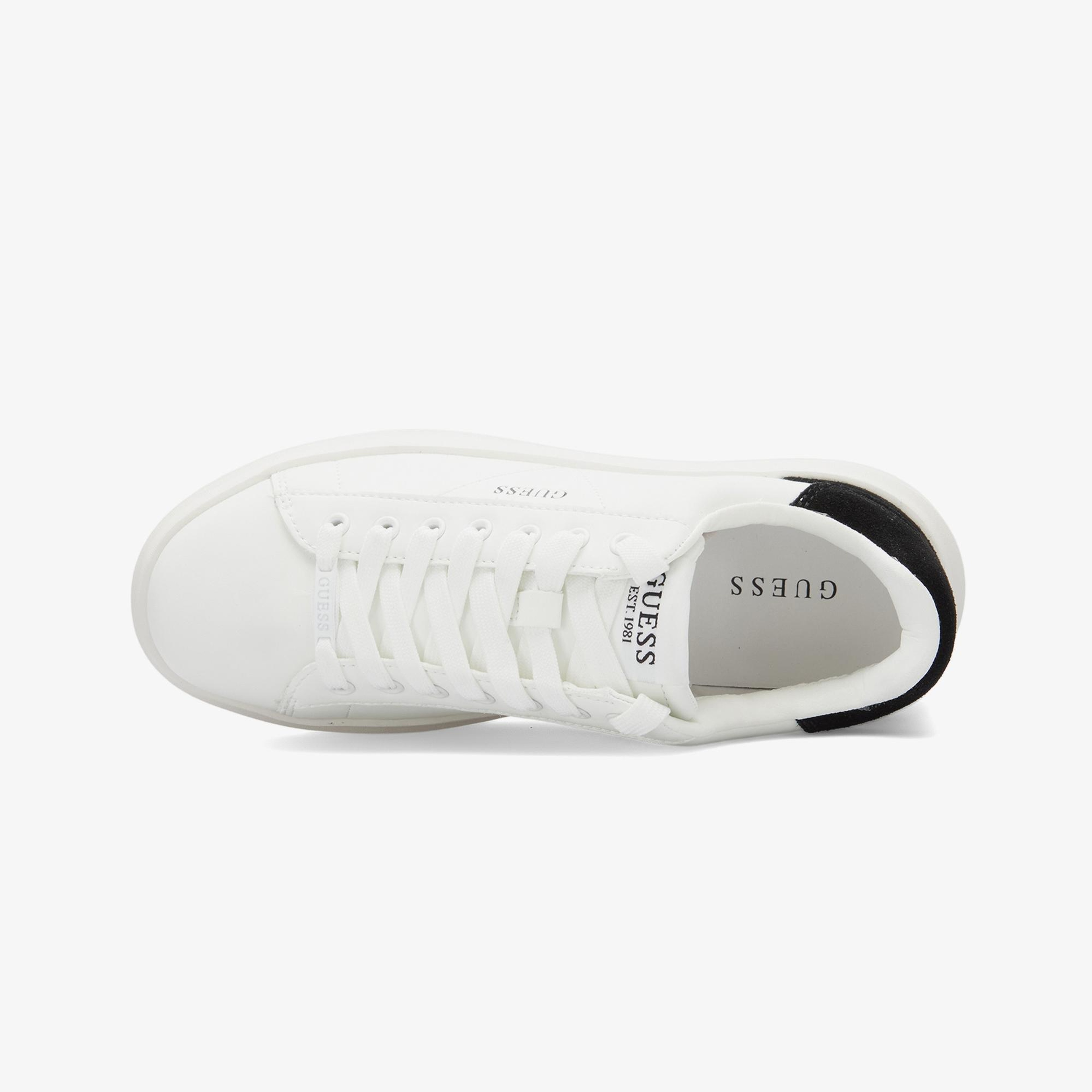 Guess Elbina Deri Kadın Beyaz Sneaker