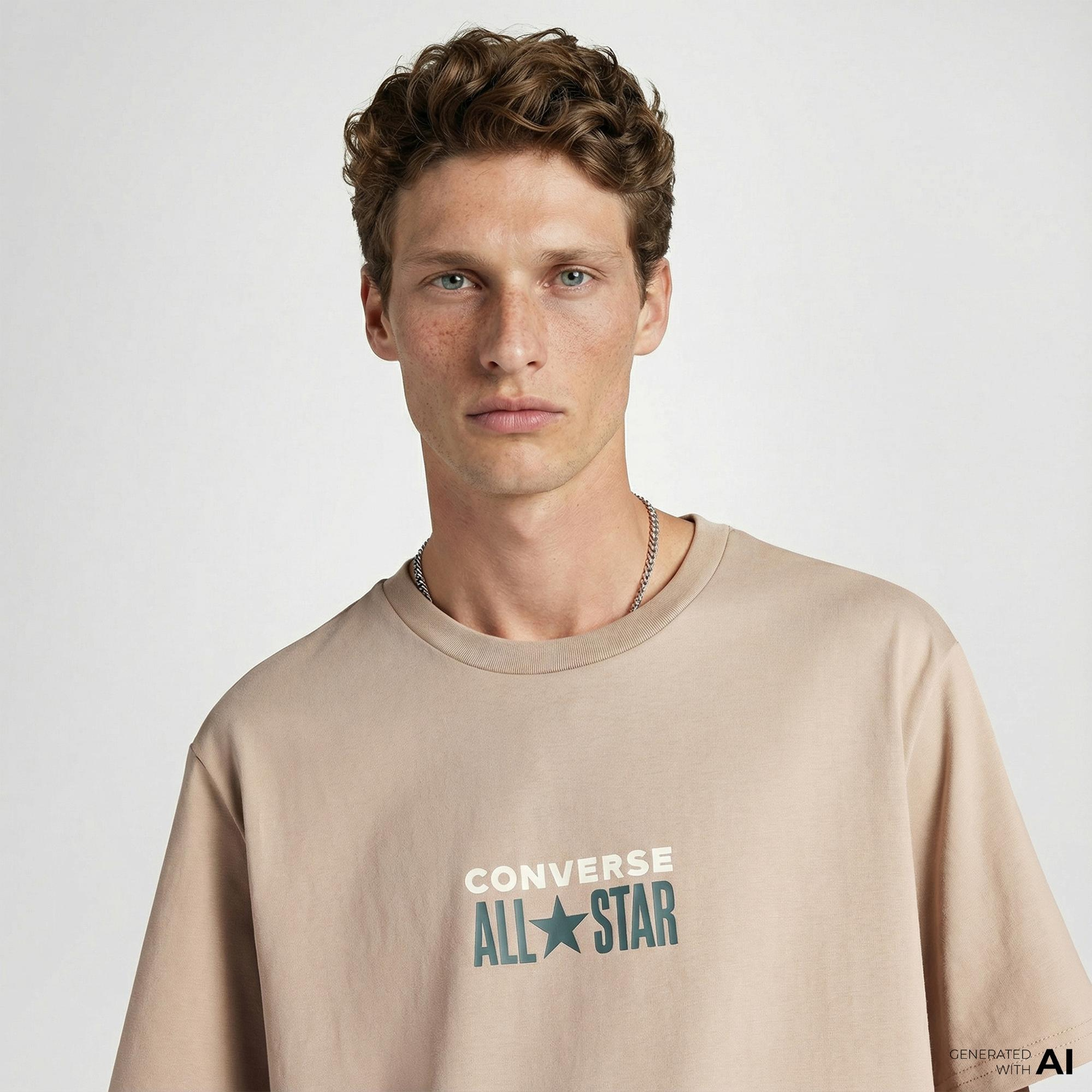 Converse Erkek Bej T-Shirt