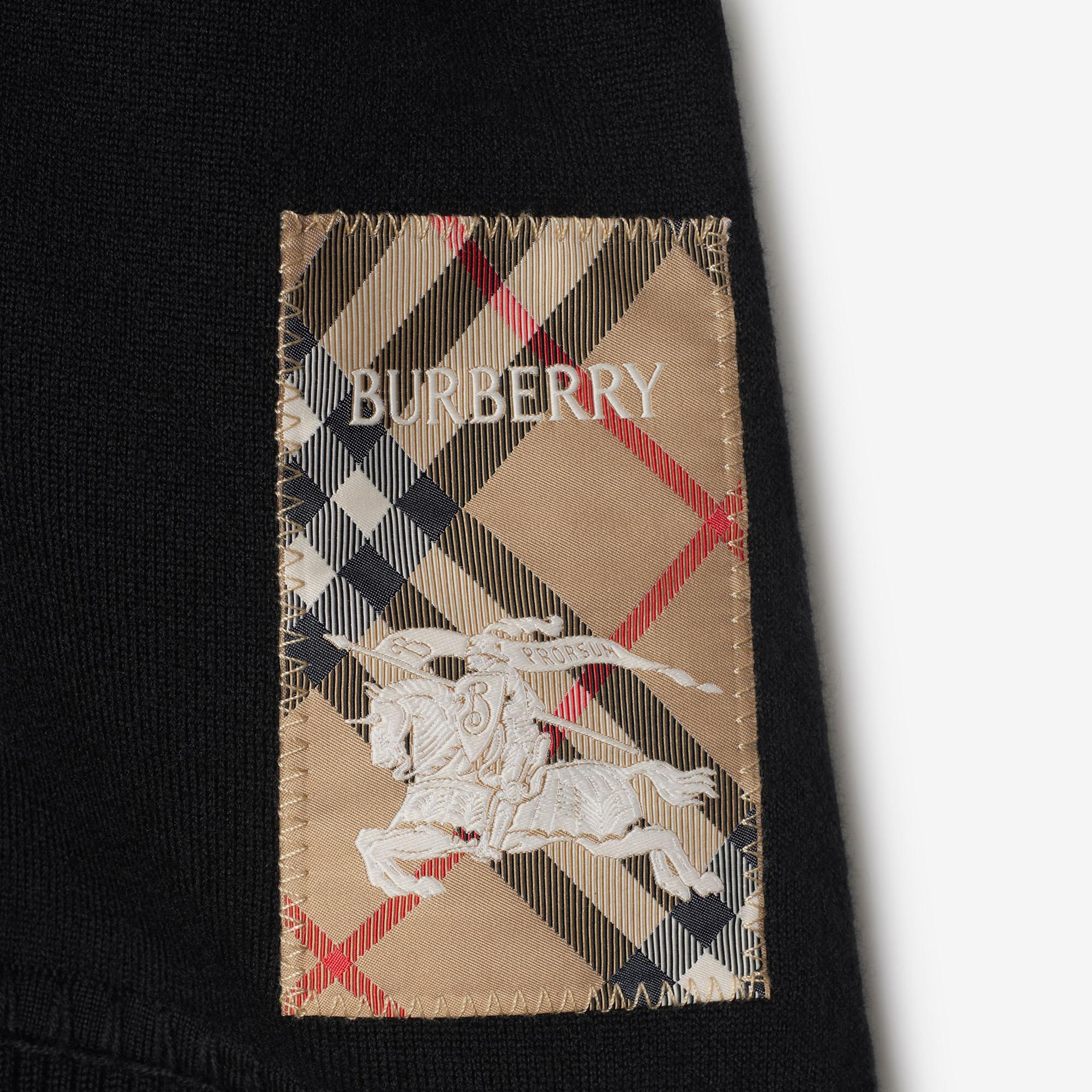 Burberry Blanket Label Wool Blend Çocuk Siyah Yelek