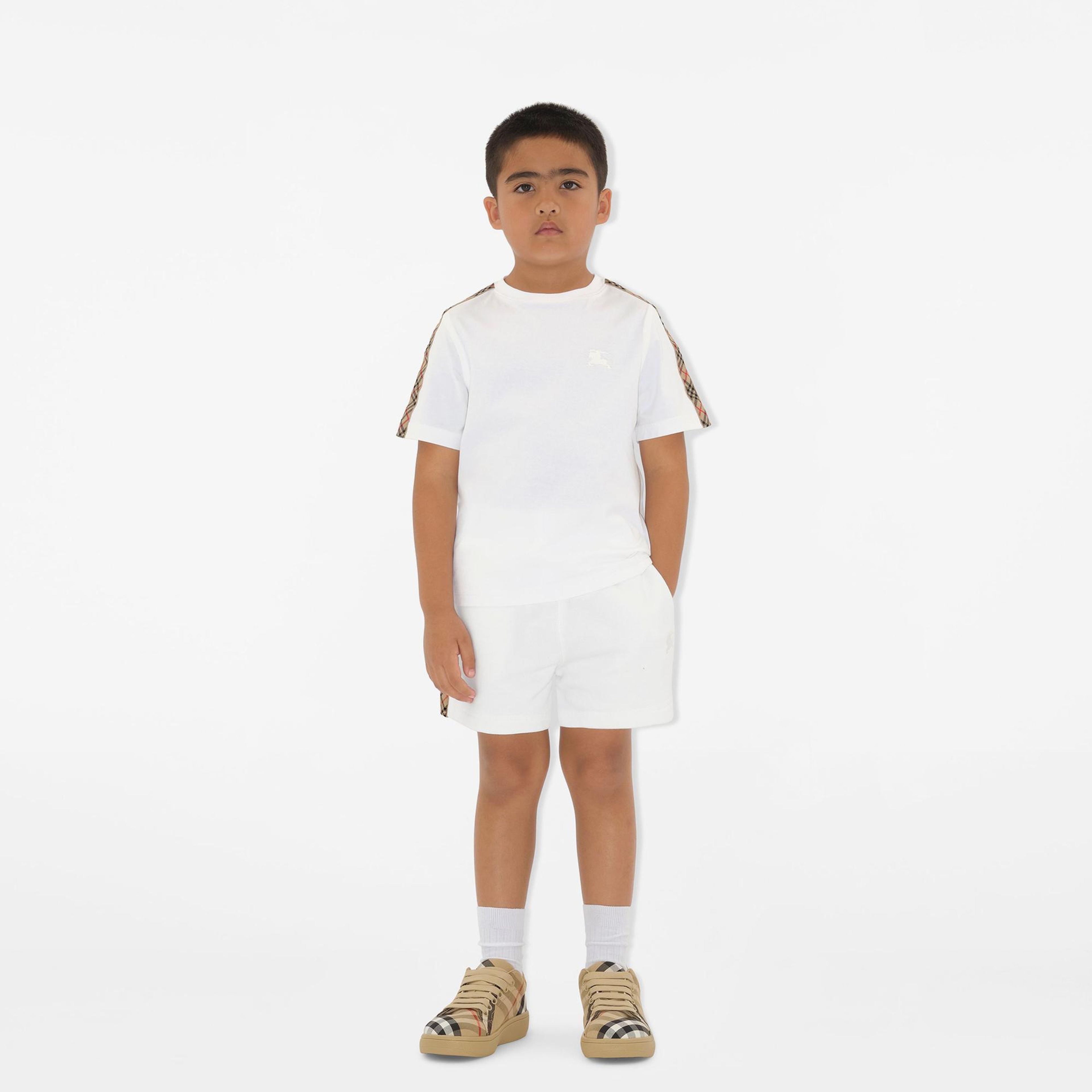 Burberry Çocuk Beyaz T-Shirt