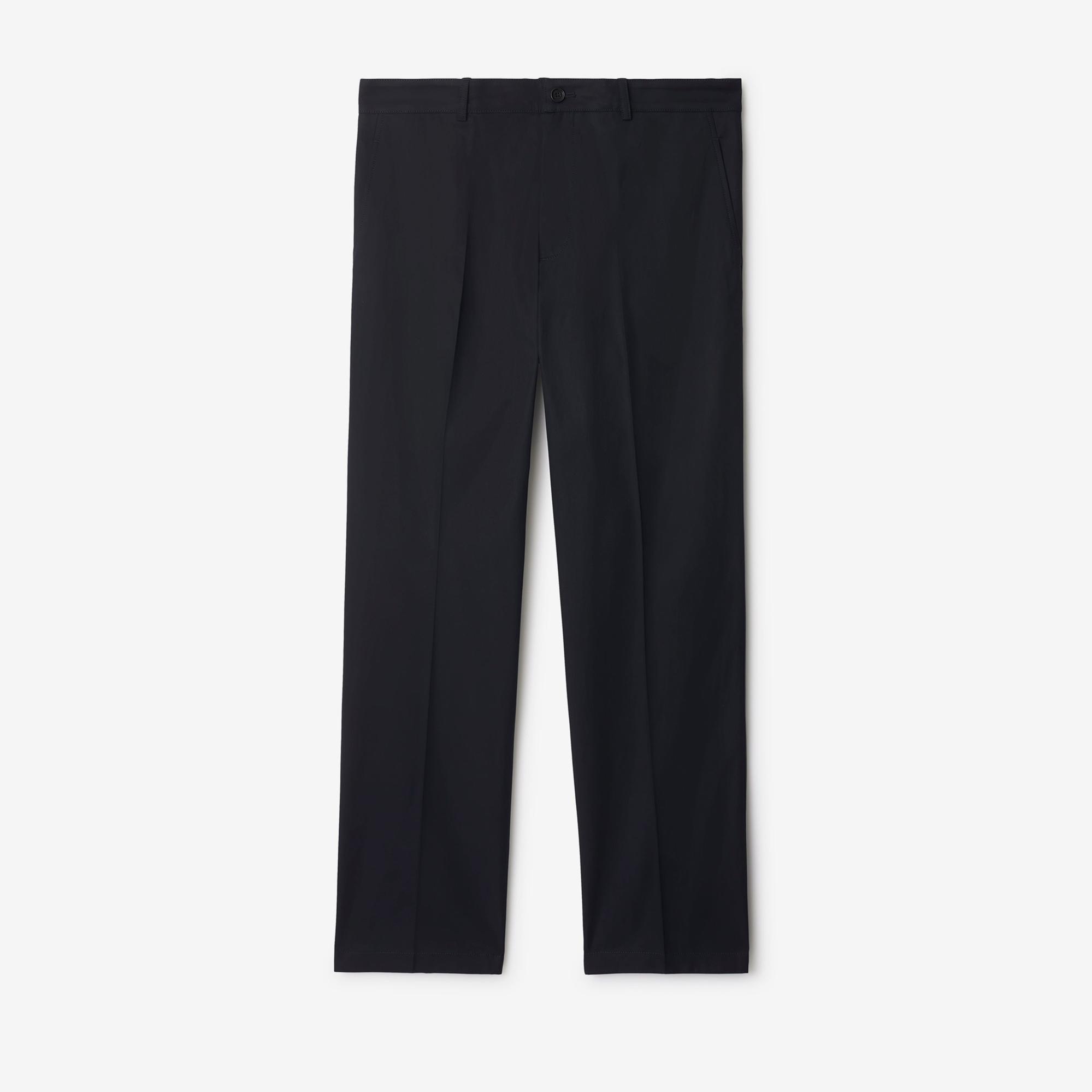 Burberry Pan Cotton Chinos Erkek Lacivert Pantolon