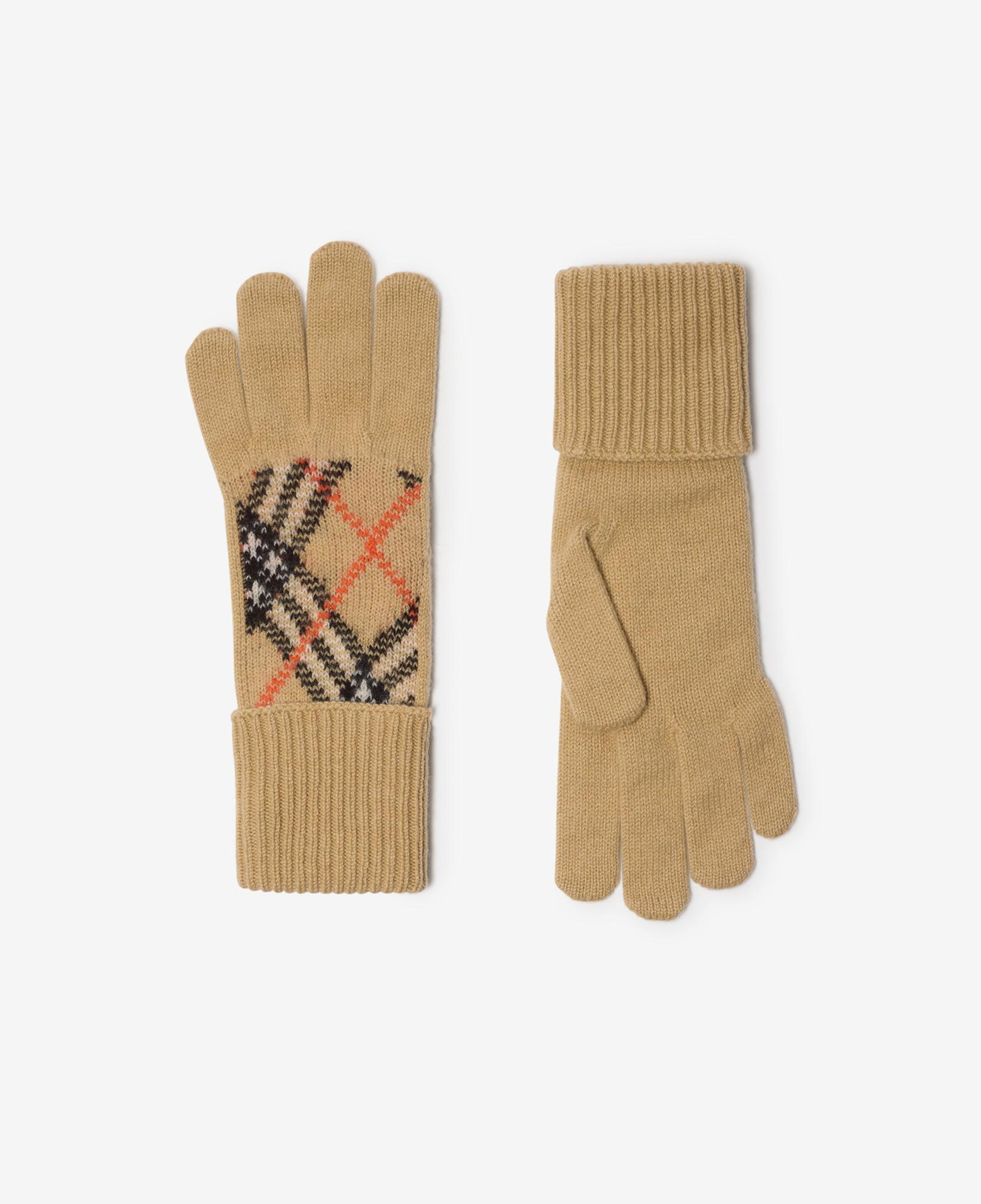 Burberry Haw Cashmere Blend Erkek Bej Eldiven