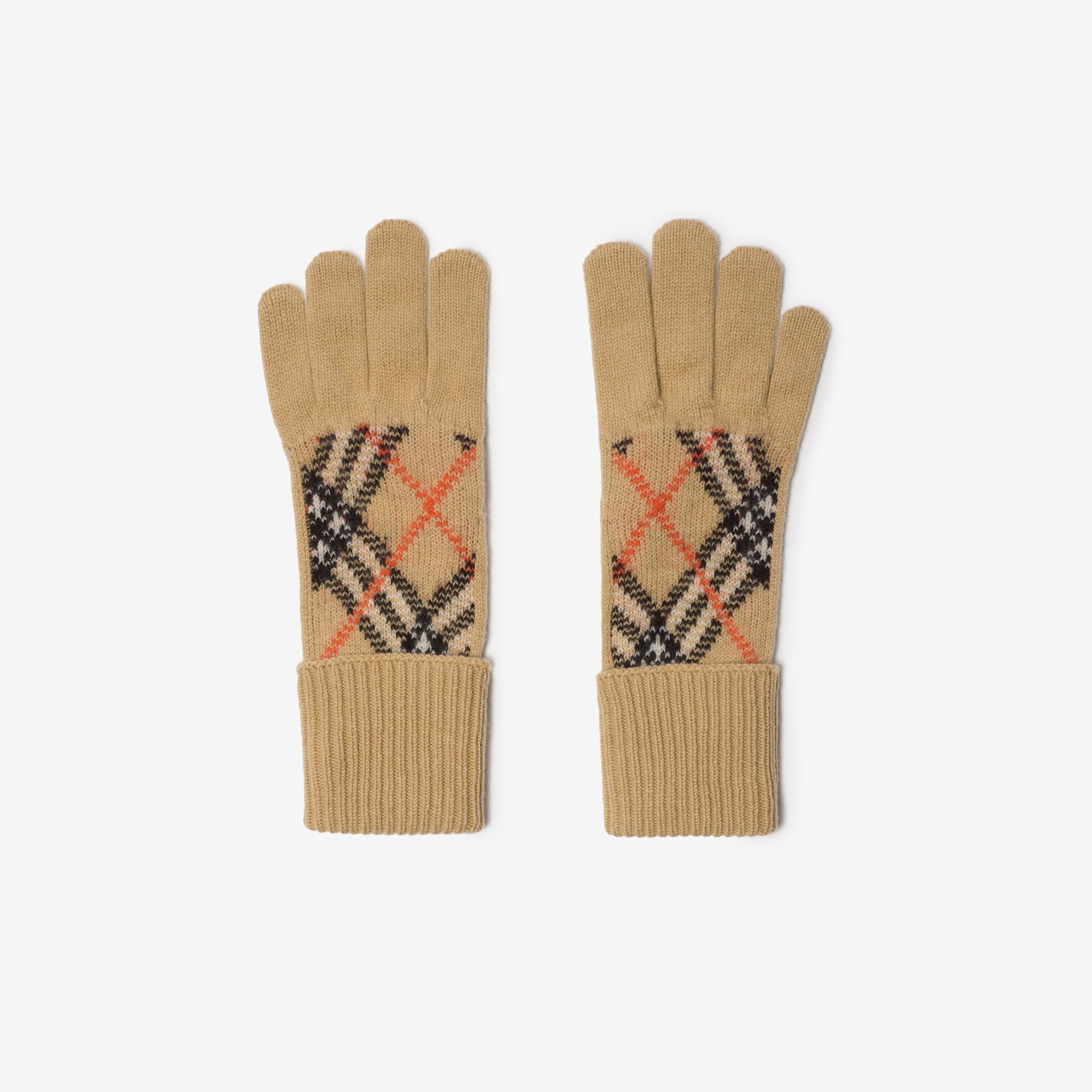 Burberry Haw Cashmere Blend Erkek Bej Eldiven