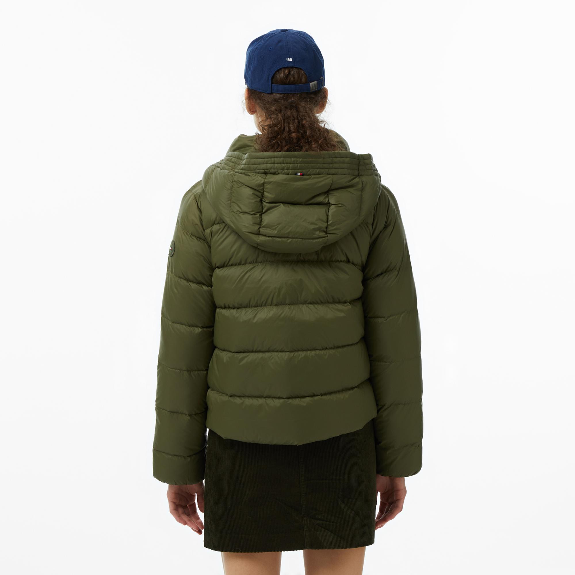 Tommy Hilfiger Casual Down Kadın Haki Puffer Mont