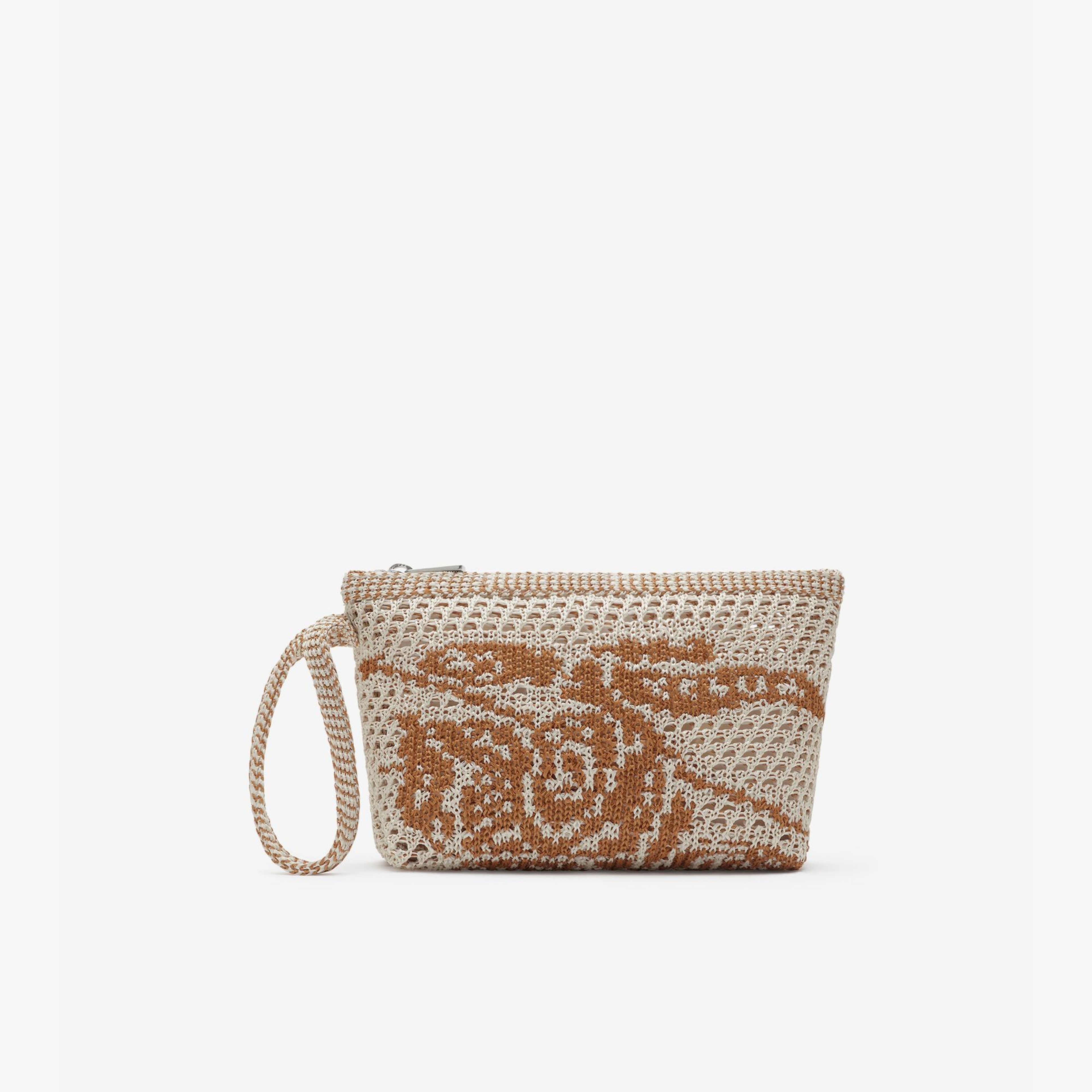 Burberry Crochet Pouch Kadın Krem Omuz Çantası