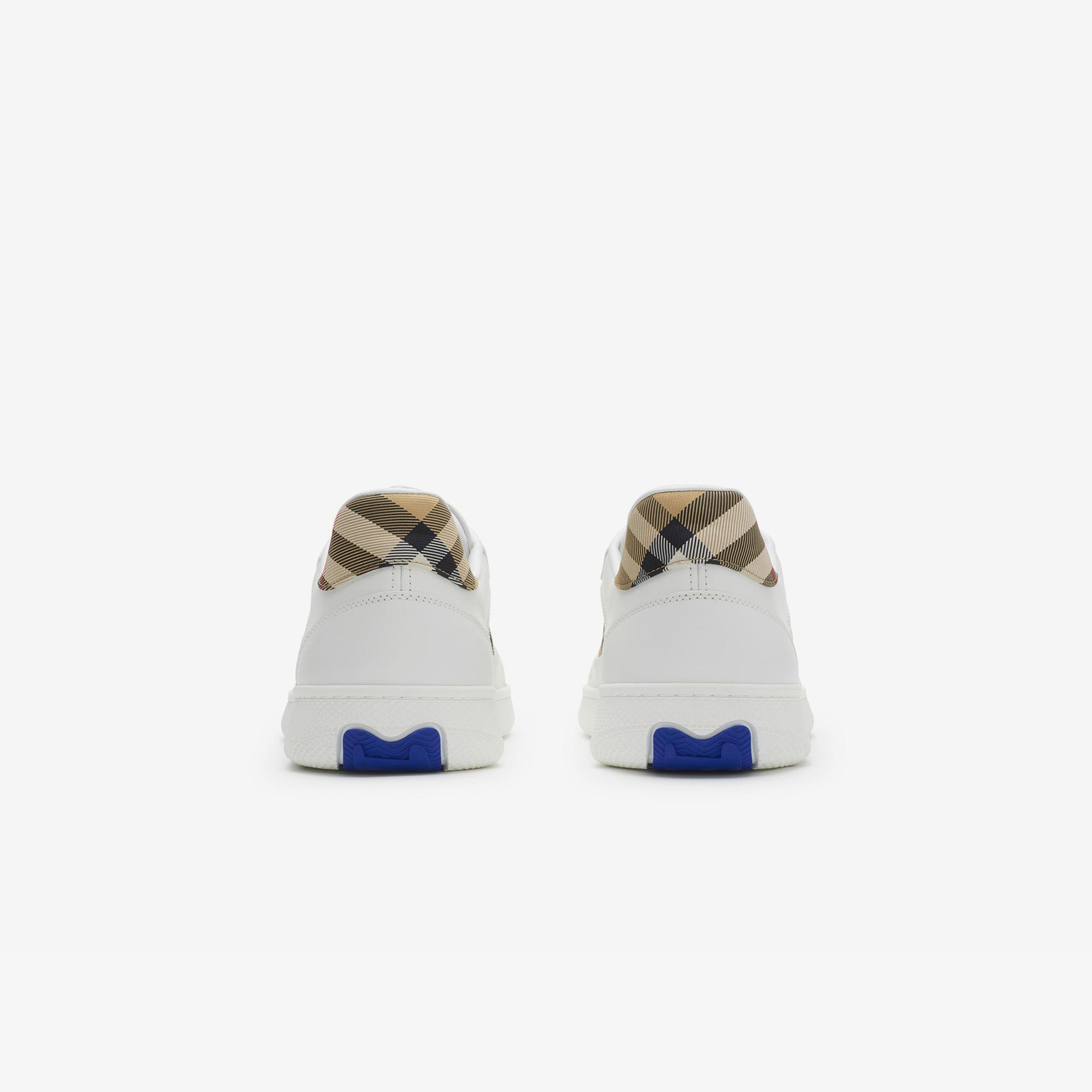 Burberry Mix Leather And Terrace Erkek Beyaz Sneaker