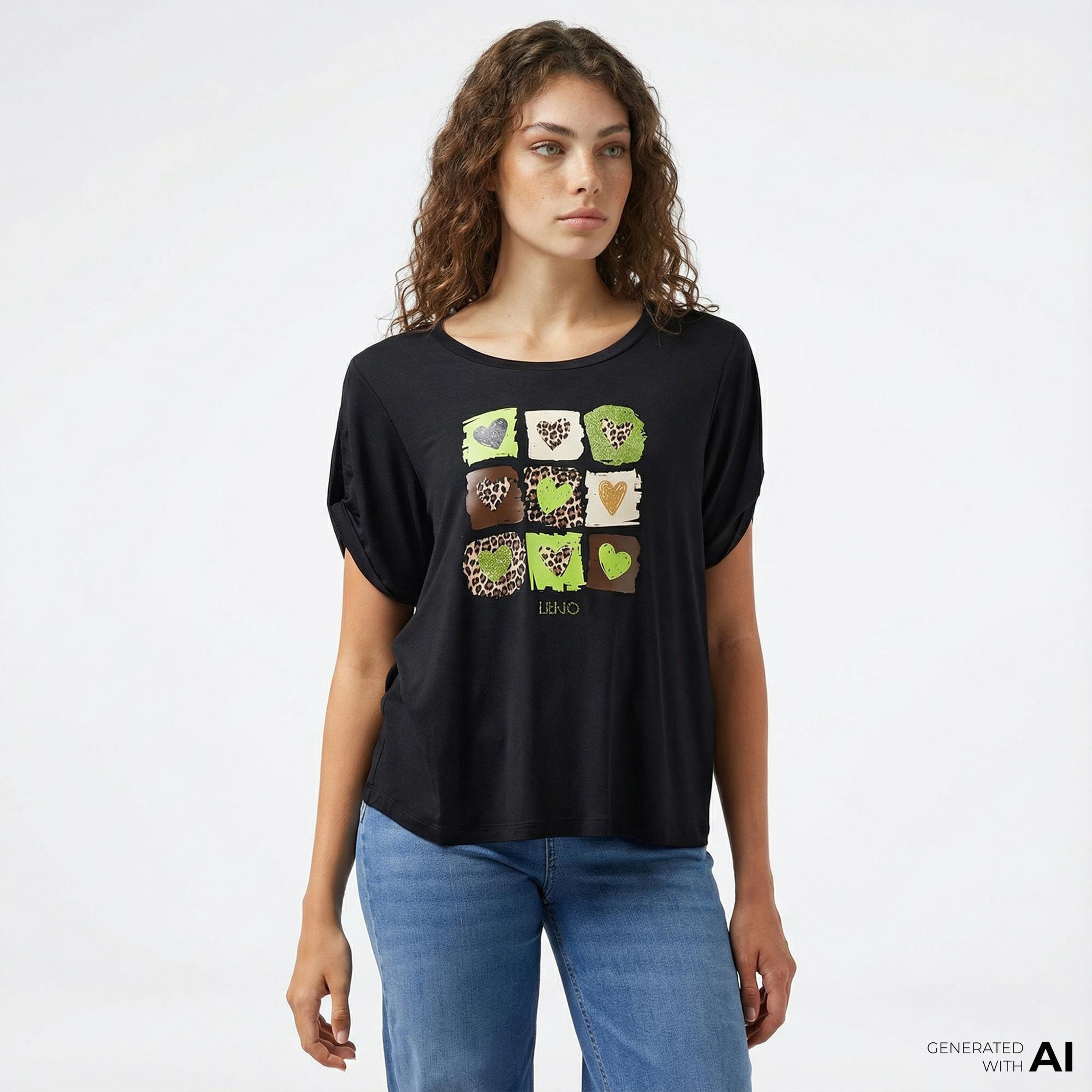 Liu Jo Kadın Siyah T-Shirt