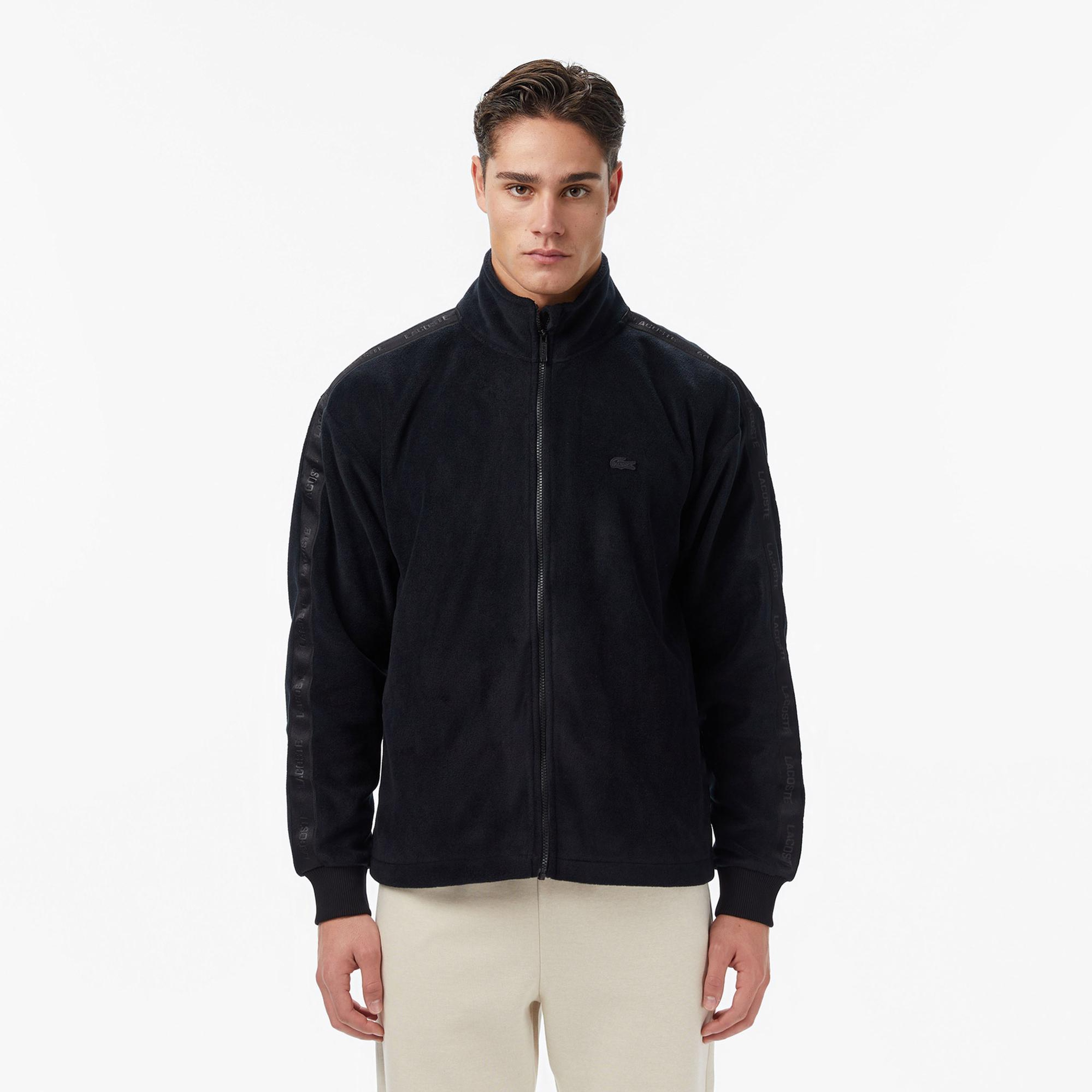 Lacoste Erkek Loose Fit Fermuarlı Siyah Sweatshirt