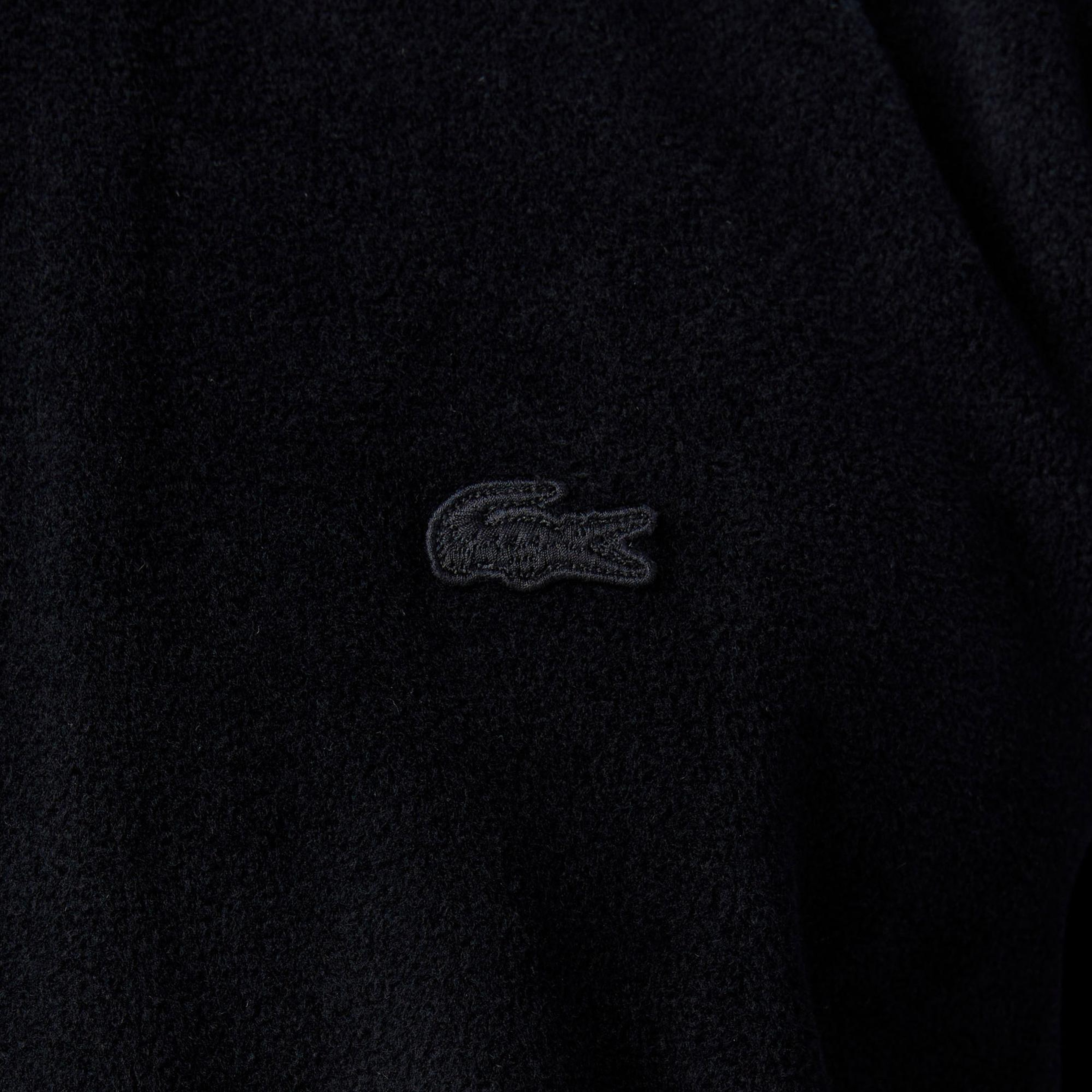 Lacoste Erkek Loose Fit Fermuarlı Siyah Sweatshirt