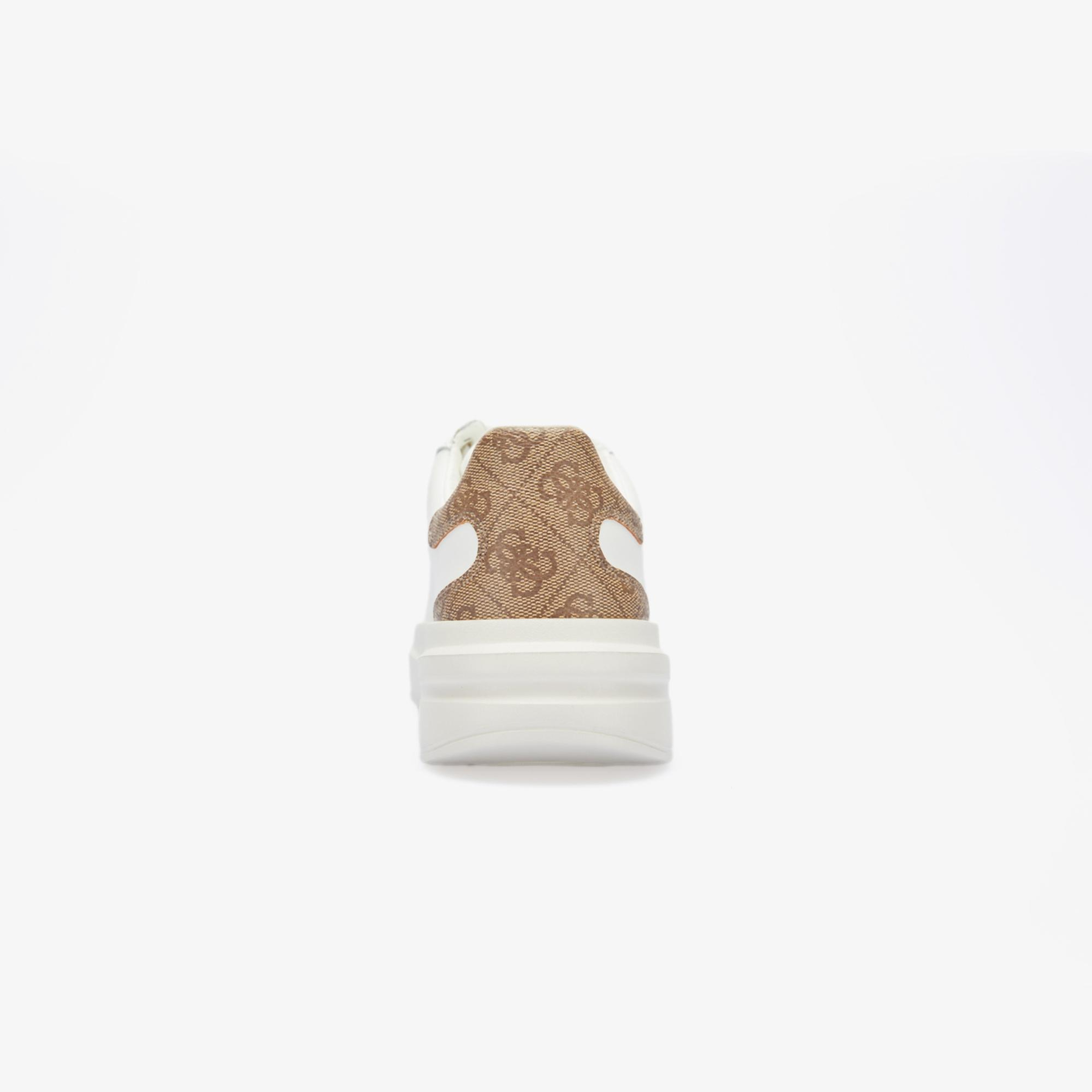 Guess Elbina Logo Kadın Beyaz Sneaker