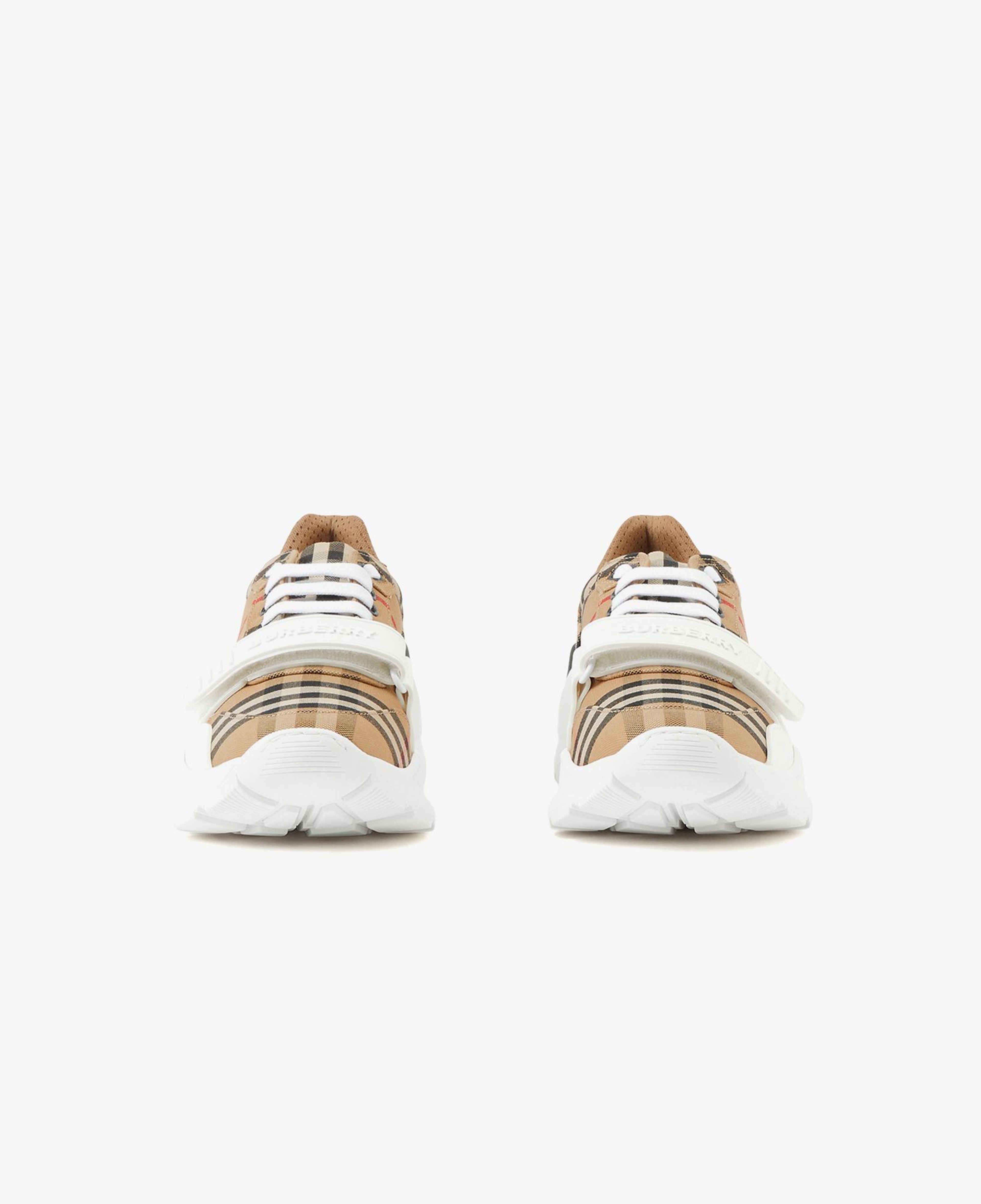 Burberry Check and Leather Kadın Bej Sneaker