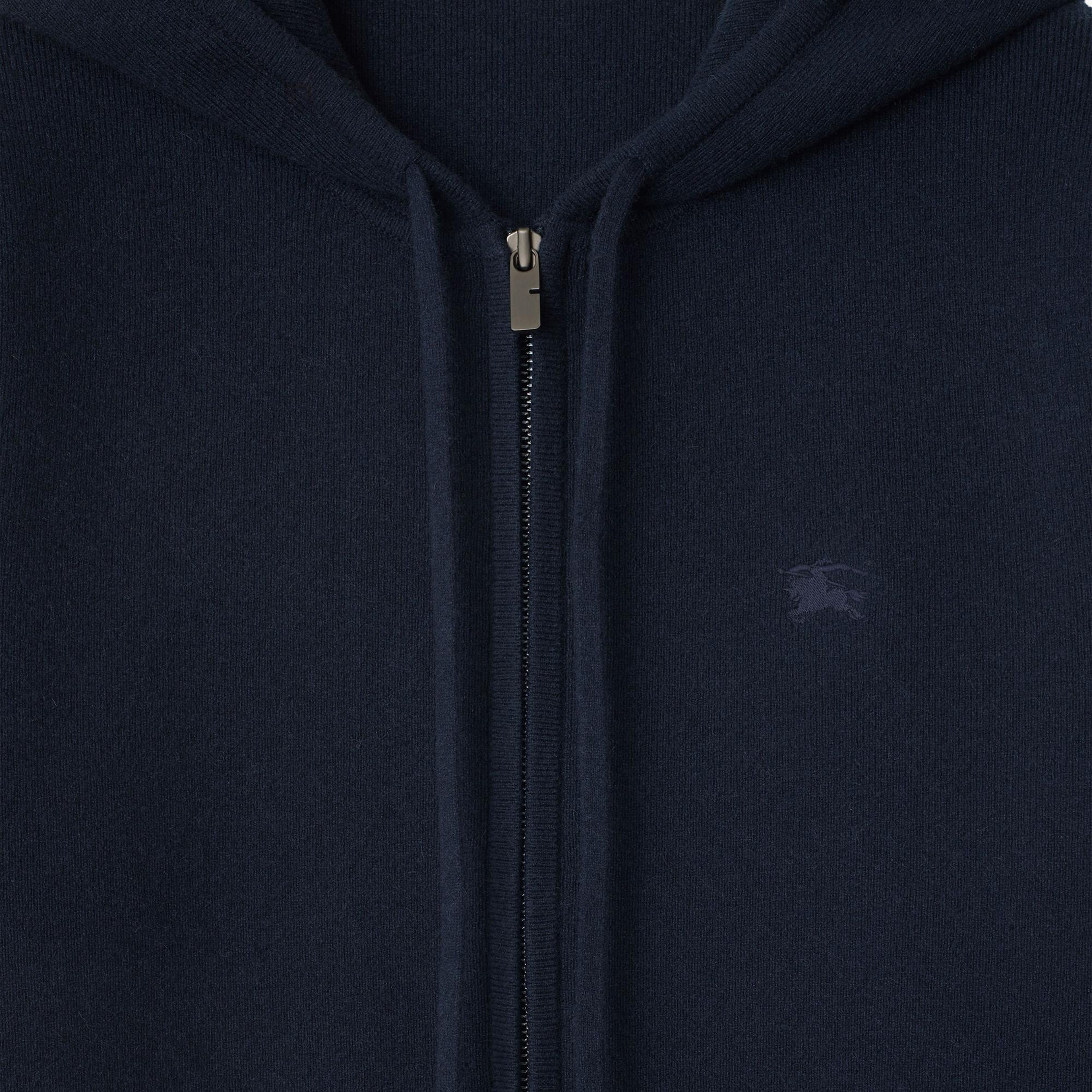 Burberry Cashmere Blend Zip Erkek Lacivert Hoodie