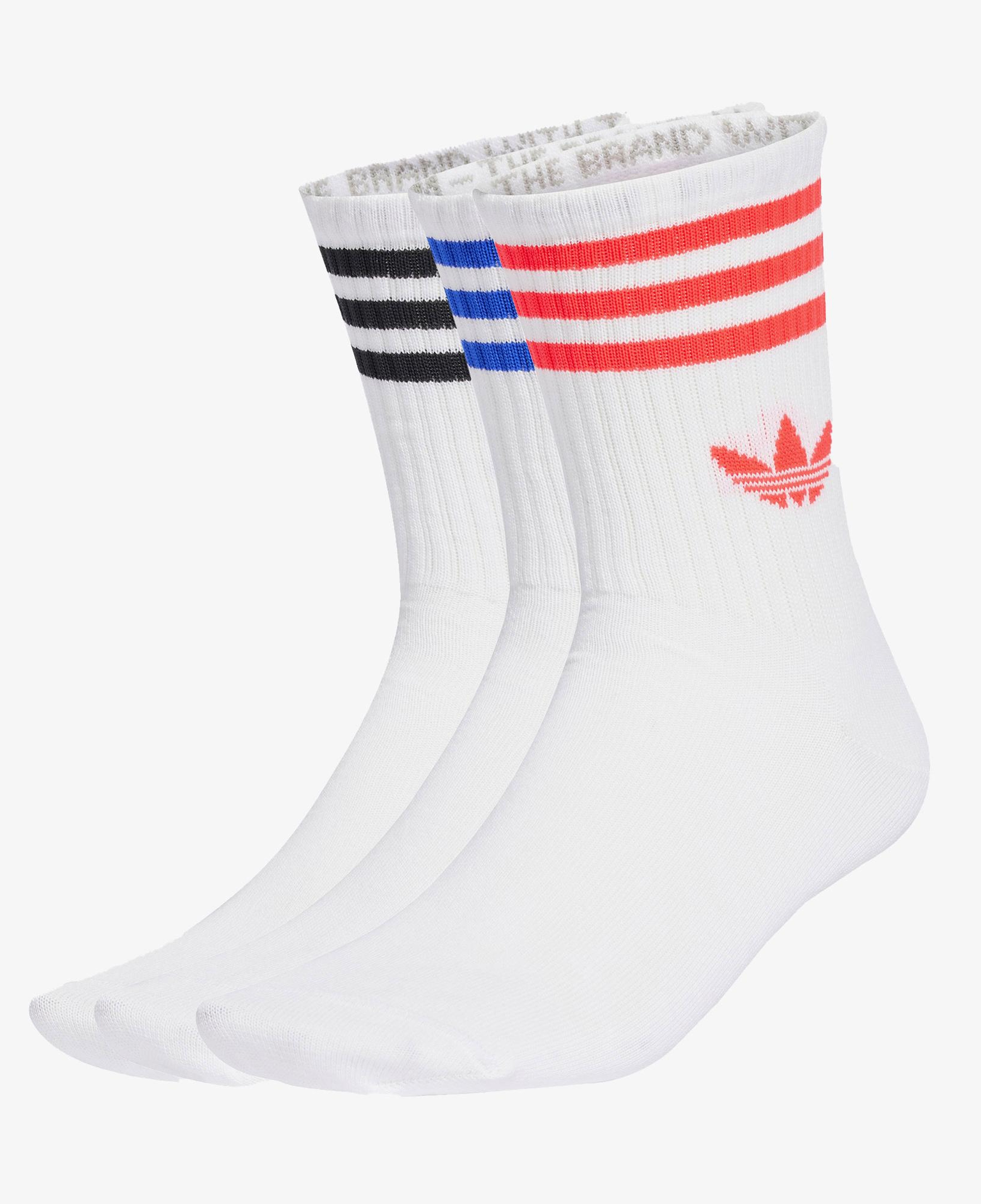 adidas 3-Stripes Crew 3' lü Unisex Beyaz Çorap