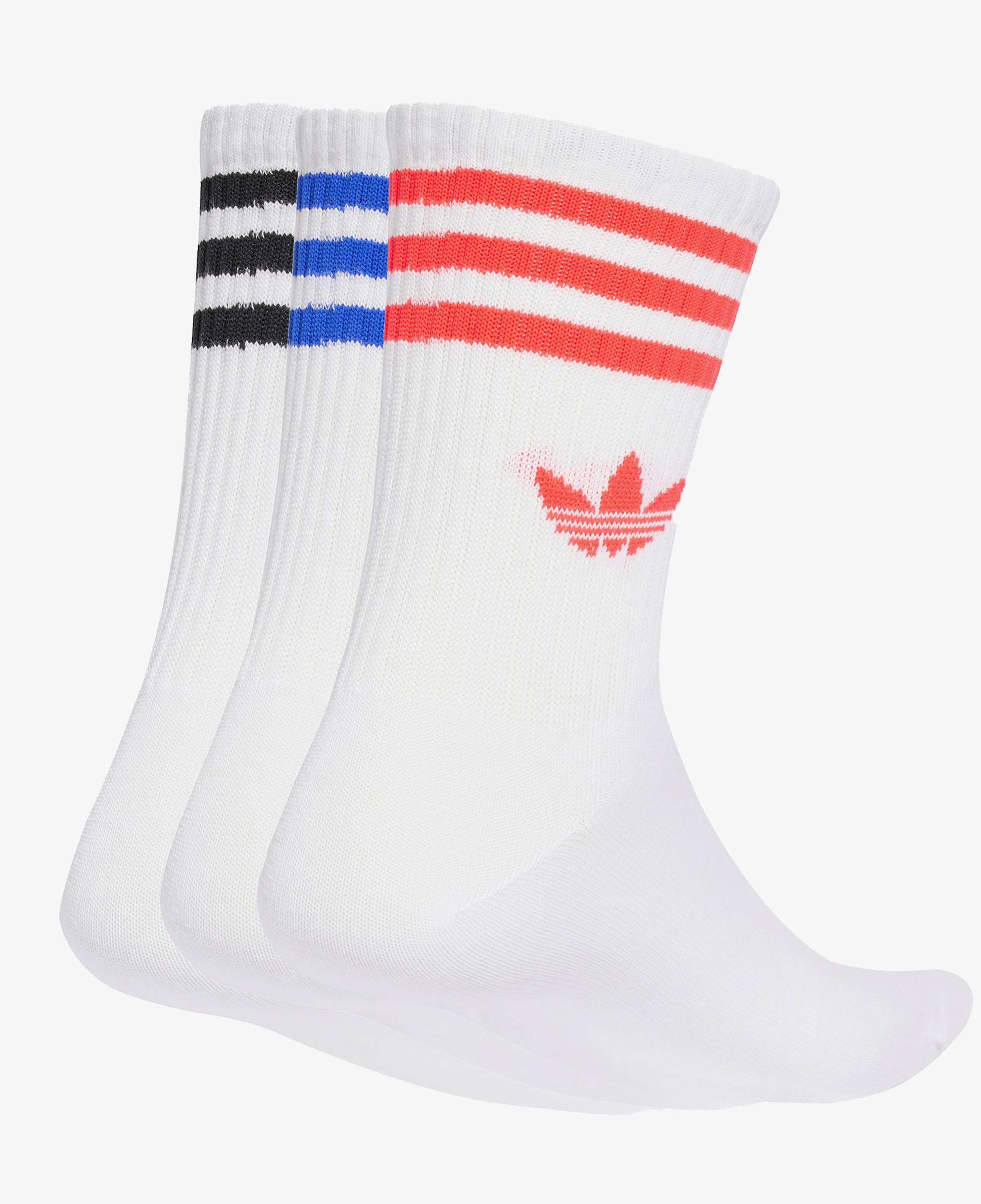 adidas 3-Stripes Crew 3' lü Unisex Beyaz Çorap