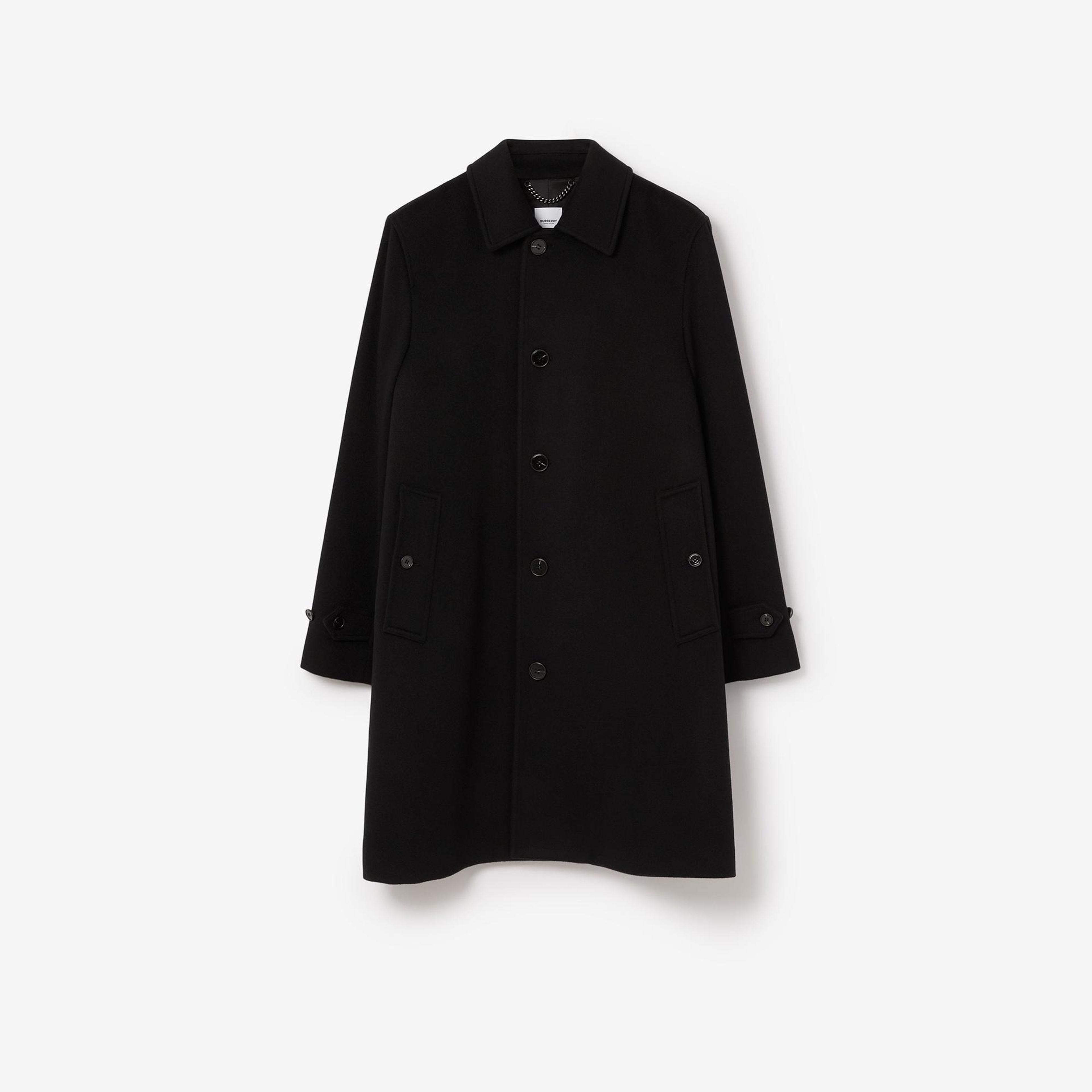 Burberry Paddington Mid-Length Cashmere Blend Paddington Car Erkek Siyah Kaban