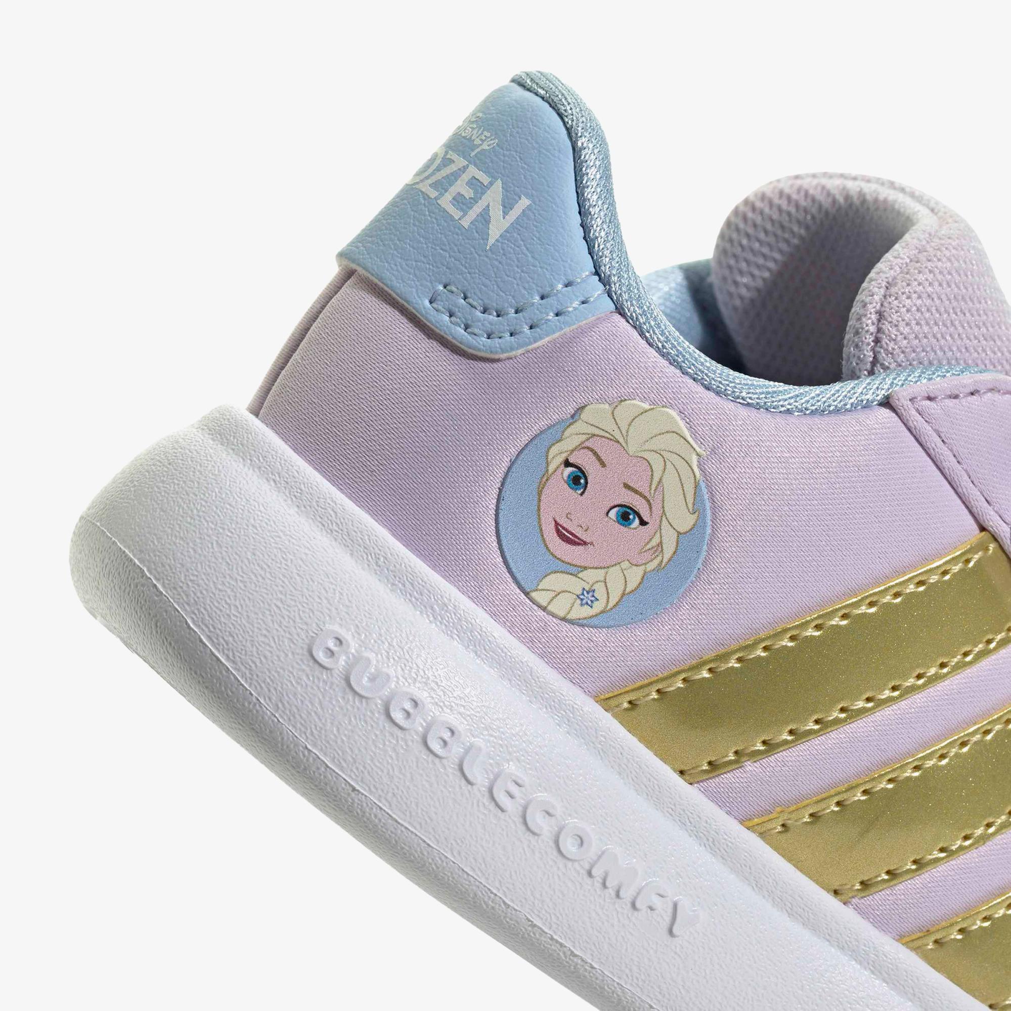 adidas x Disney Grand Court Elsa Bebek Mor Spor Ayakkabı