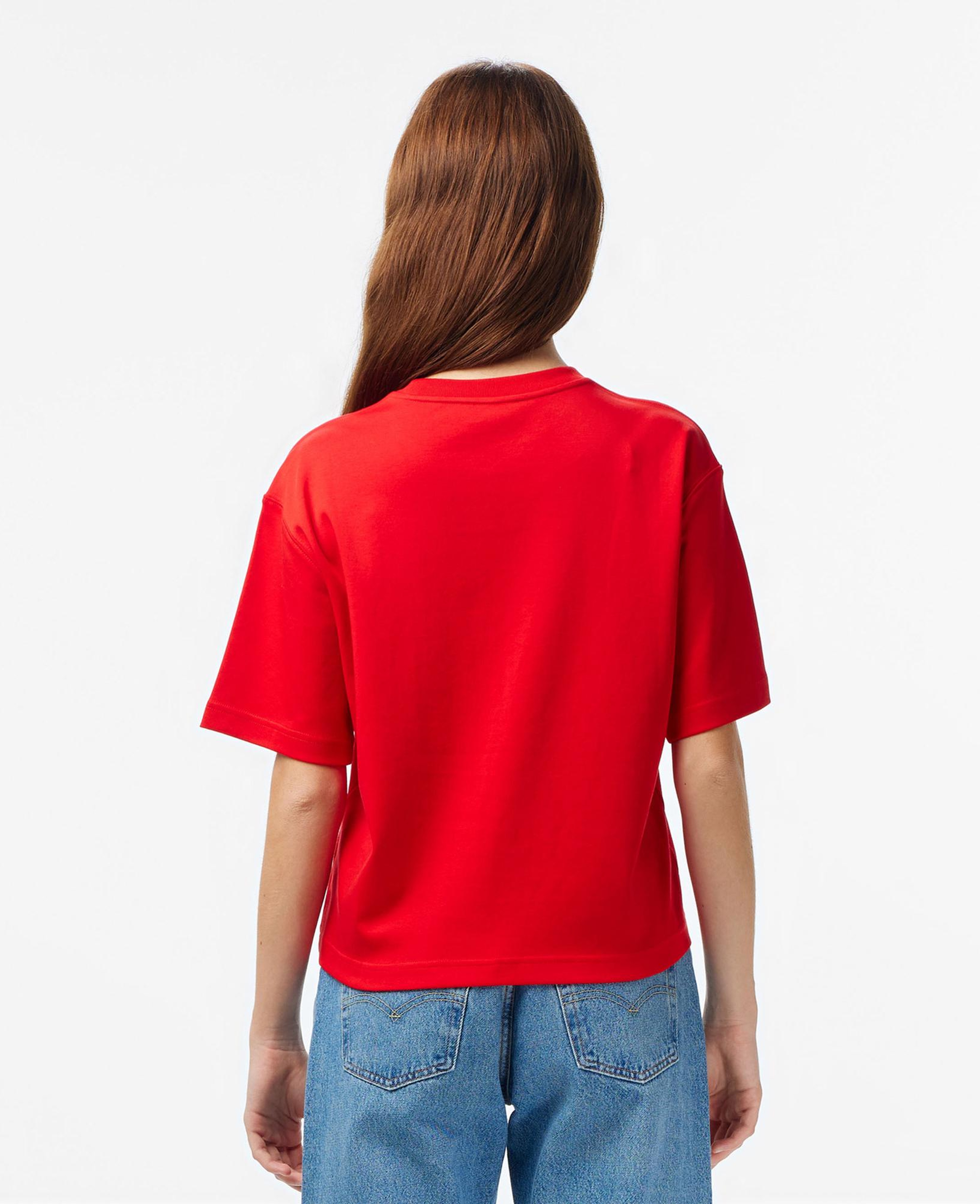 Calvin Klein 3D Roidery Logo Kadın Kırmızı T-Shirt