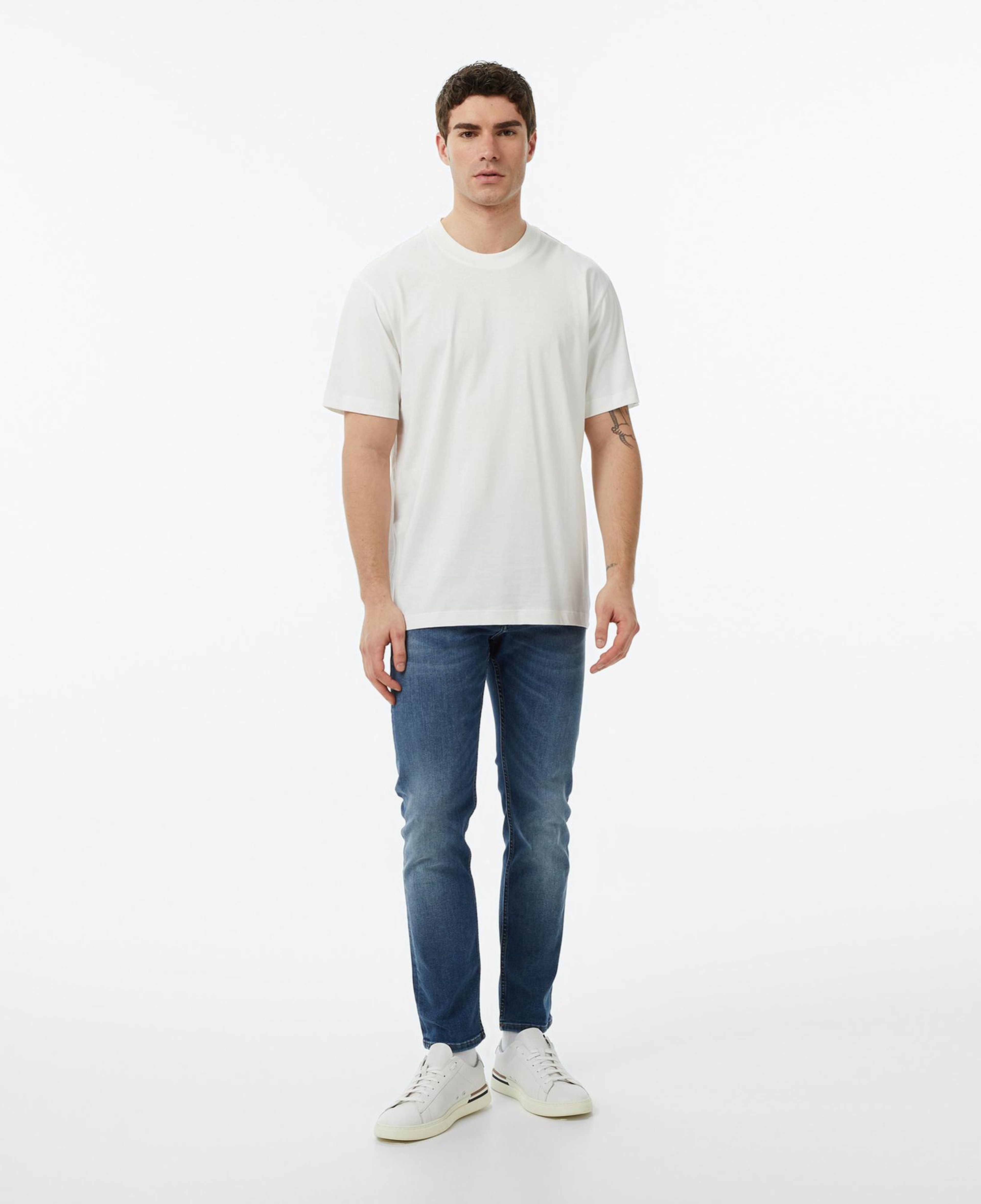 FashFed Basic Unisex Krem Rengi T-Shirt