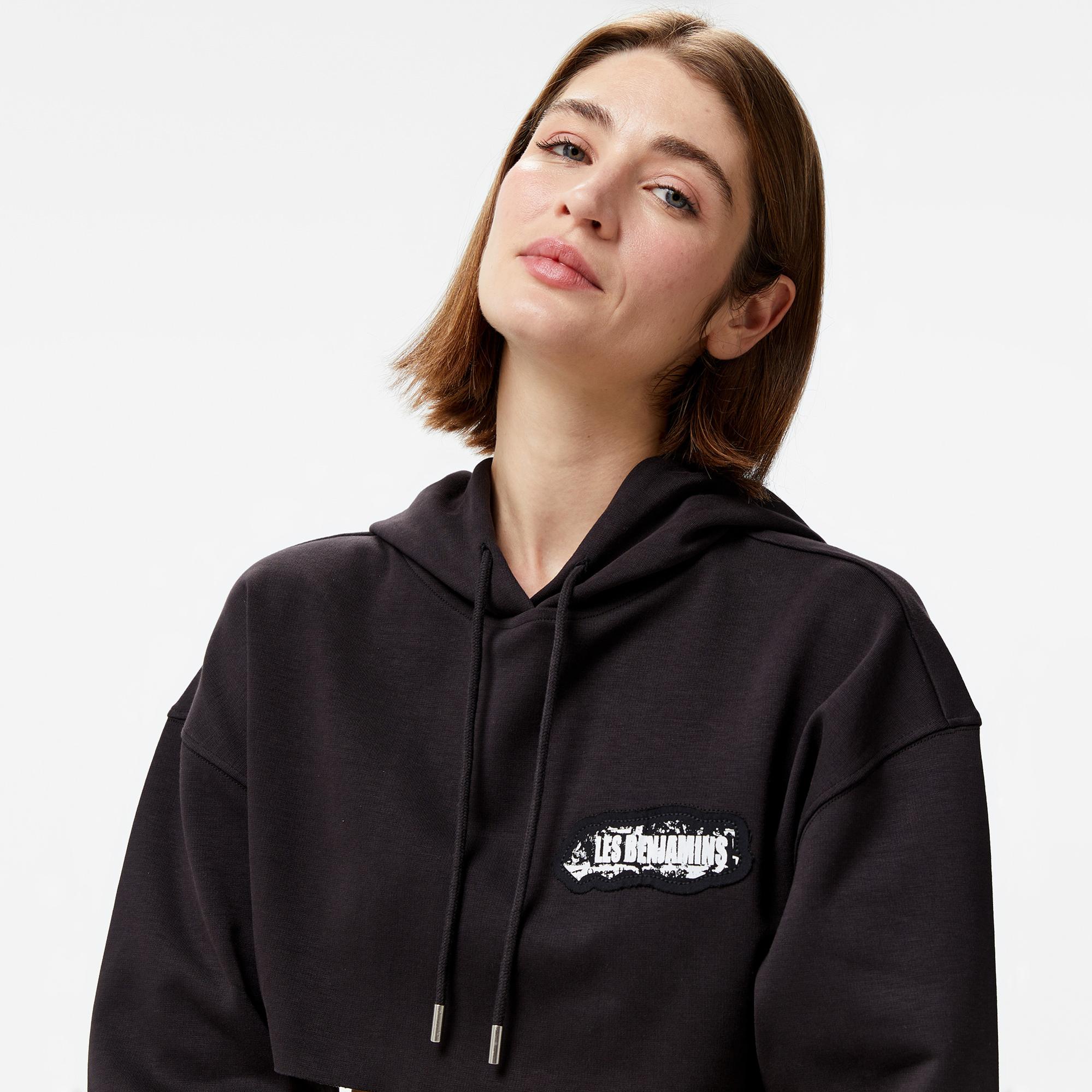 Les Benjamins 012 Kadın Siyah Sweatshirt