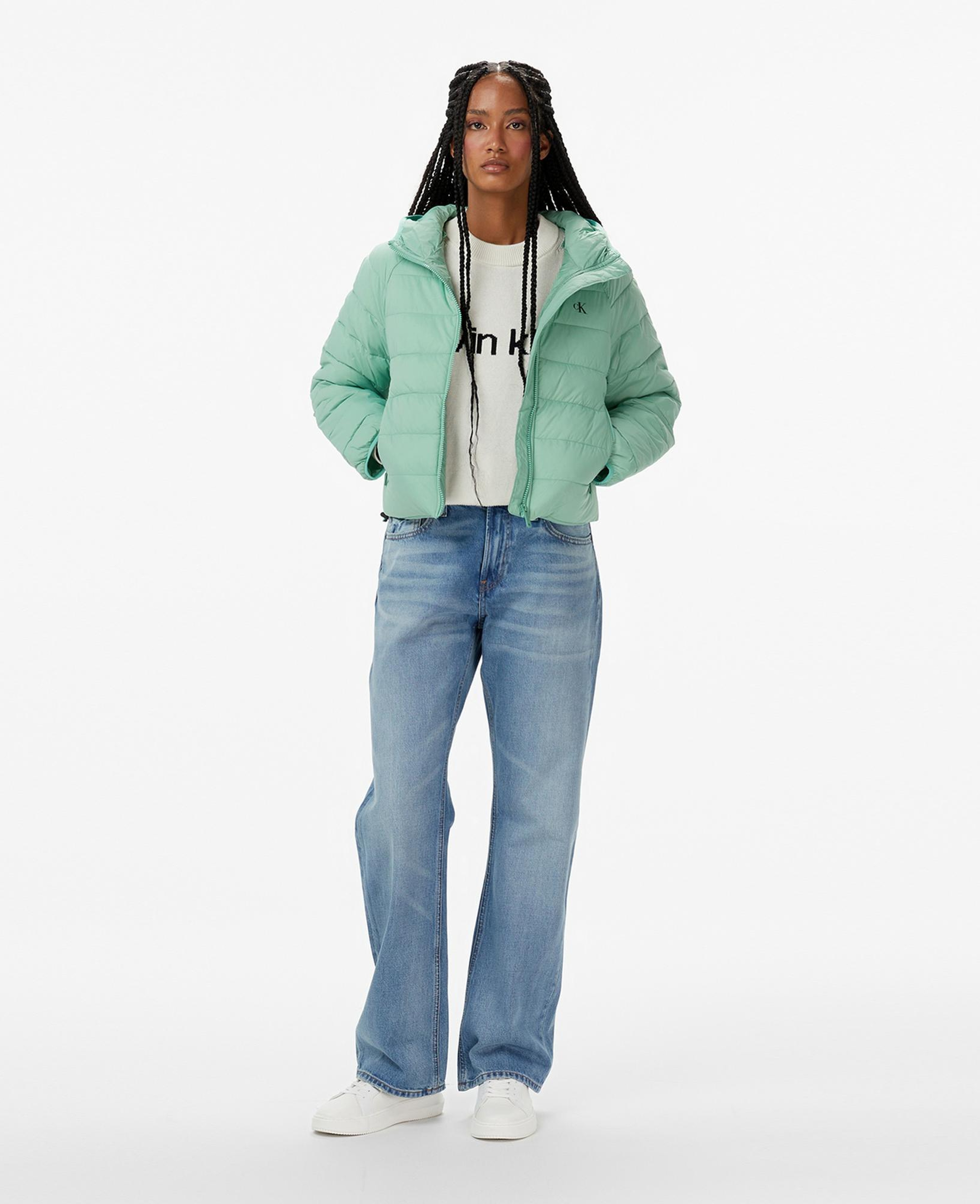 Calvin Klein Lightweight Quilted Kadın Yeşil Mont