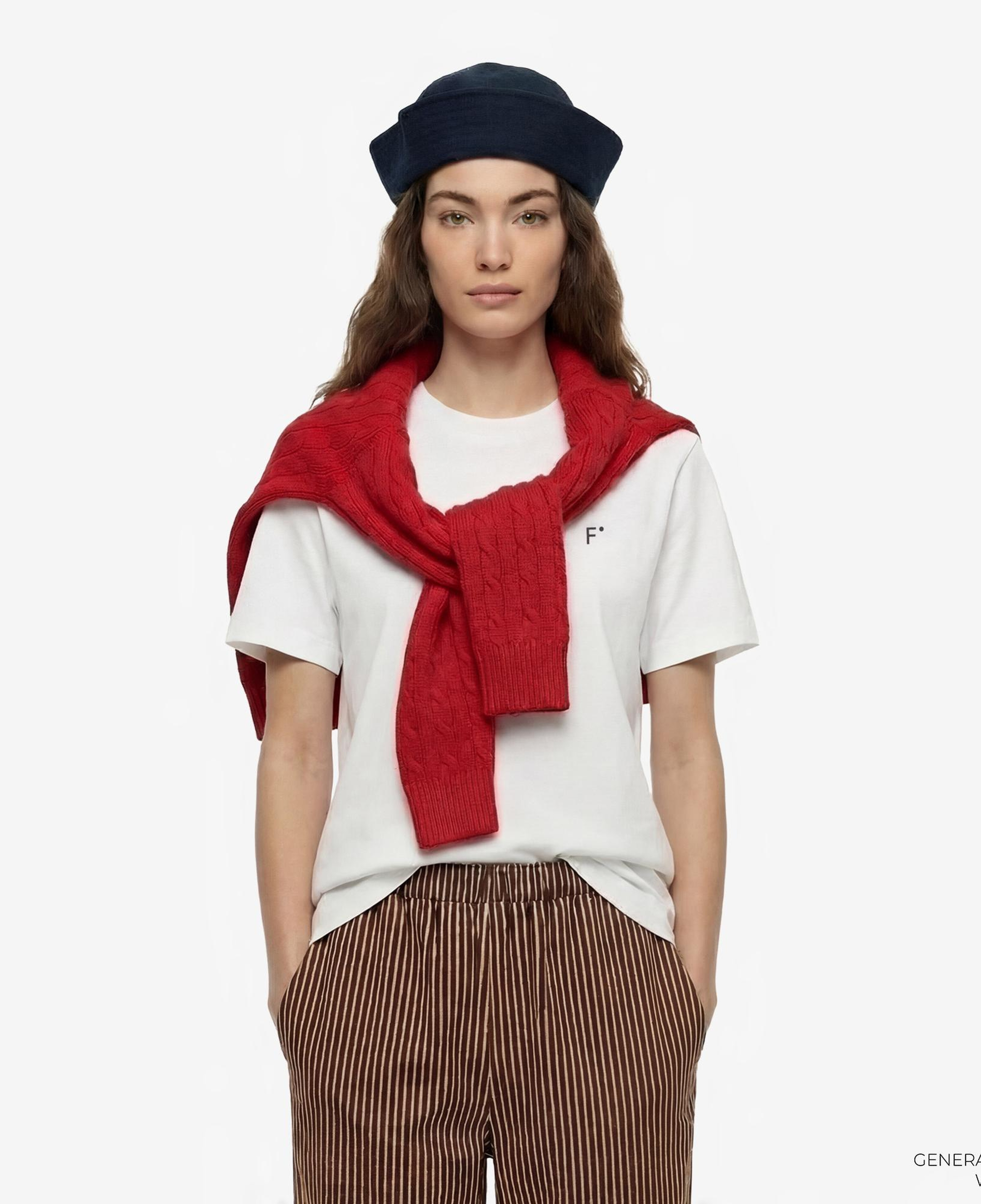 FashFed F İkonlu Unisex Beyaz T-Shirt