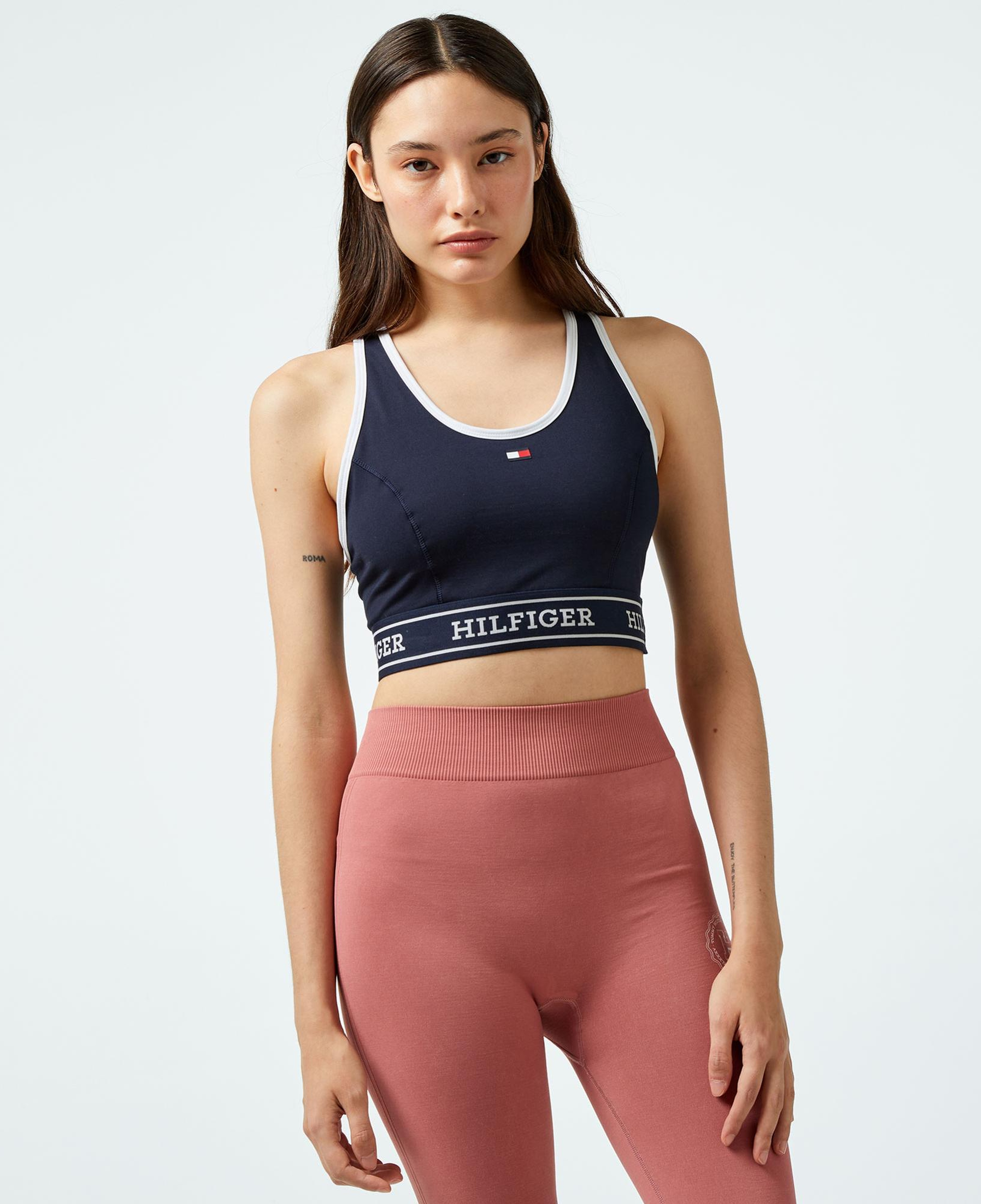 Tommy Hilfiger Monotype Tape Mid Kadın Lacivert Bra