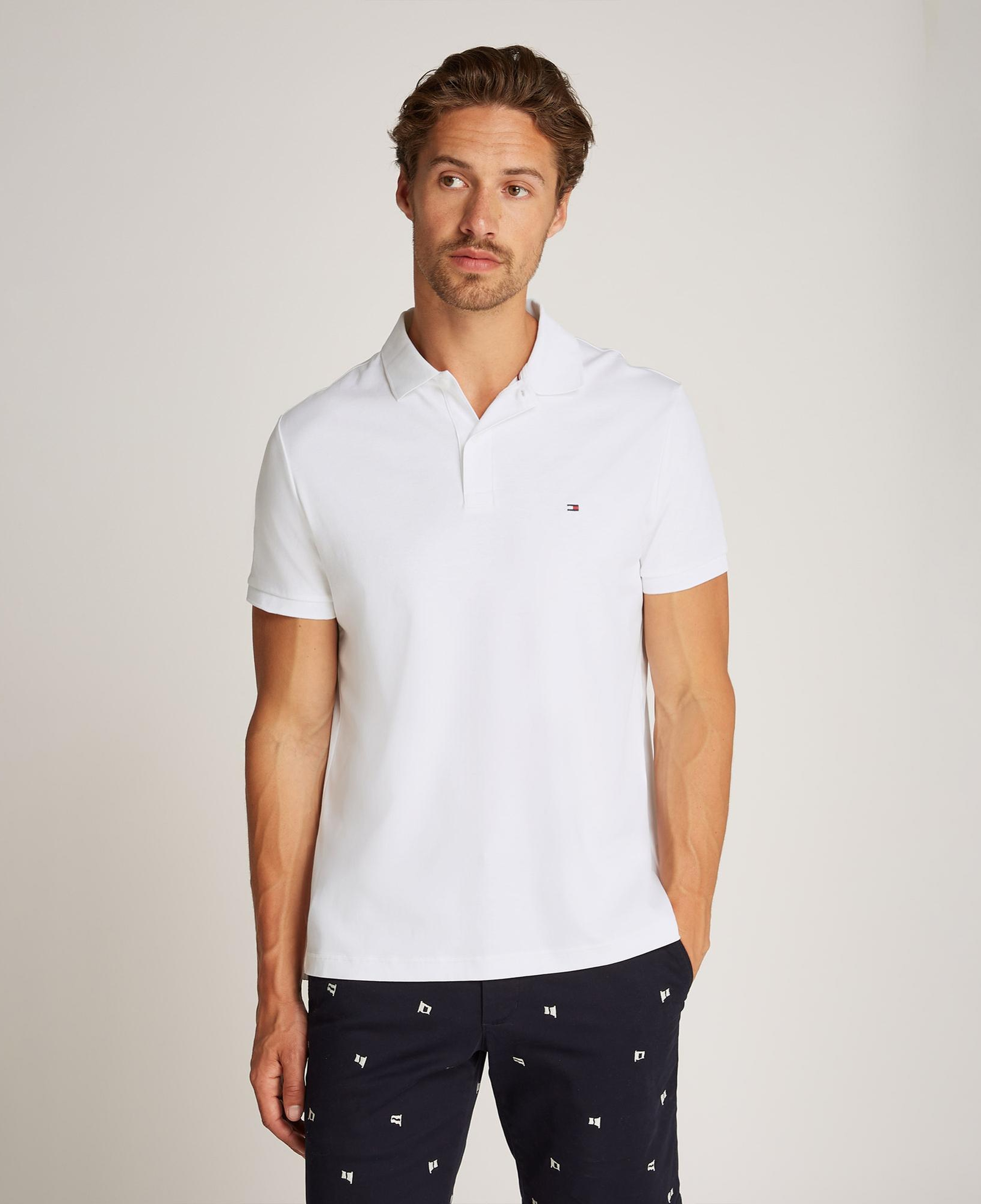 Tommy Hilfiger Liquid Cotton Essential Reg Erkek Beyaz Polo