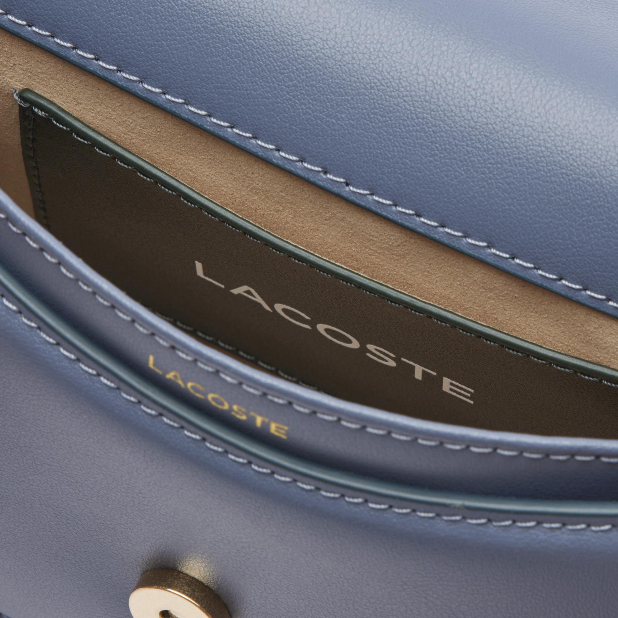 Lacoste Small Tennis Bliss Kadın Deri Mavi Omuz Çantası