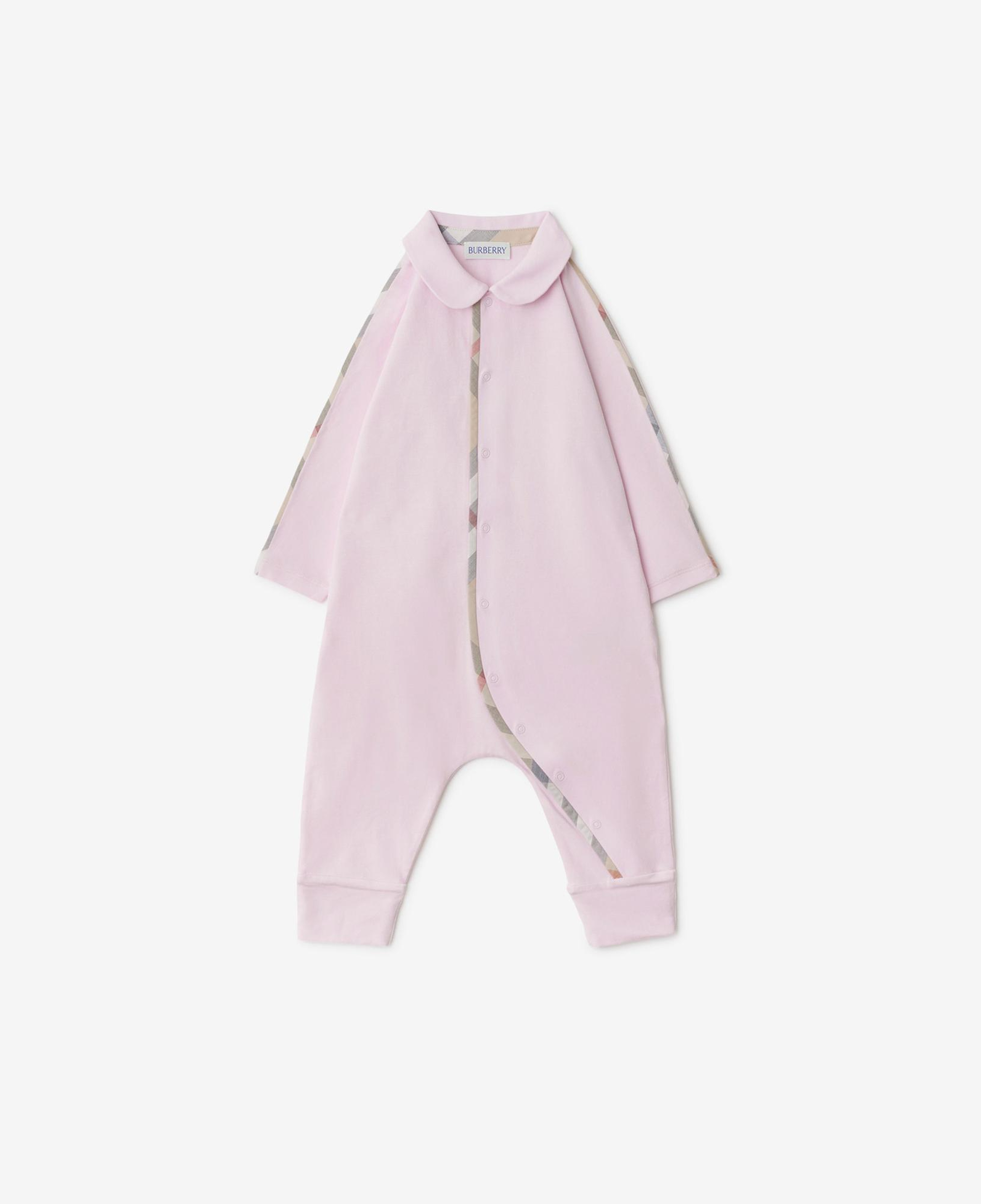 Burberry Hamilton Stretch Cotton Three-Piece Çocuk Pembe Bebek Takımı